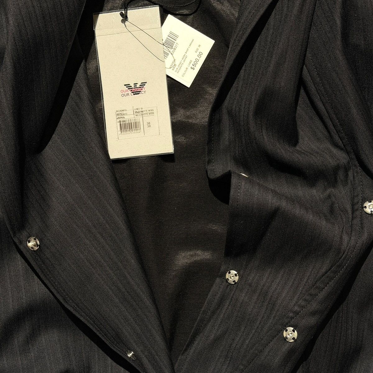 Emporio Armani × Our Legacy Incognito pinstripe cropped jacket Size US S / EU 44-46 / 1 - 2 Thumbnail