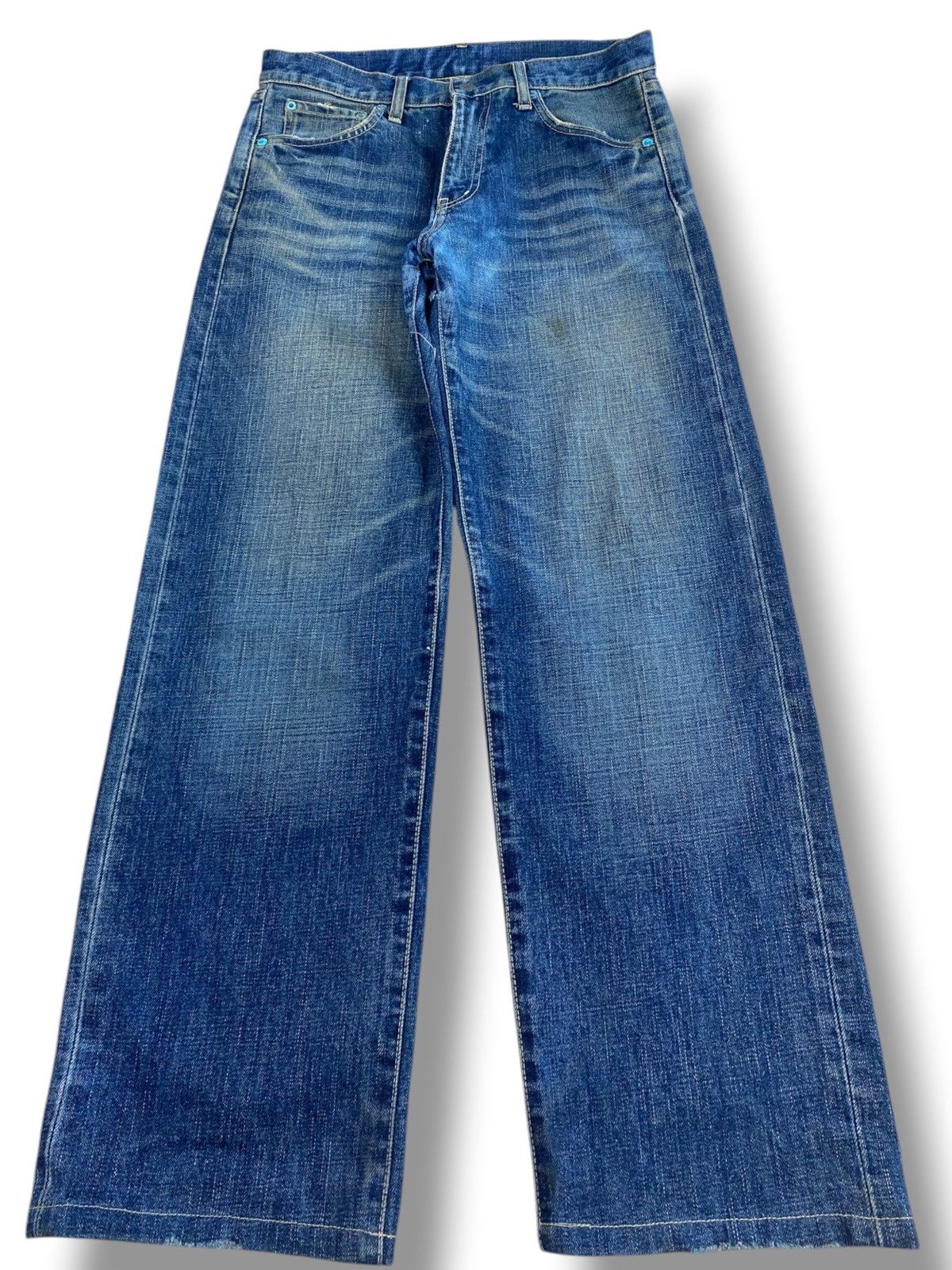 Uniqlo Vintage Faded Wash Style Baggy Jeans