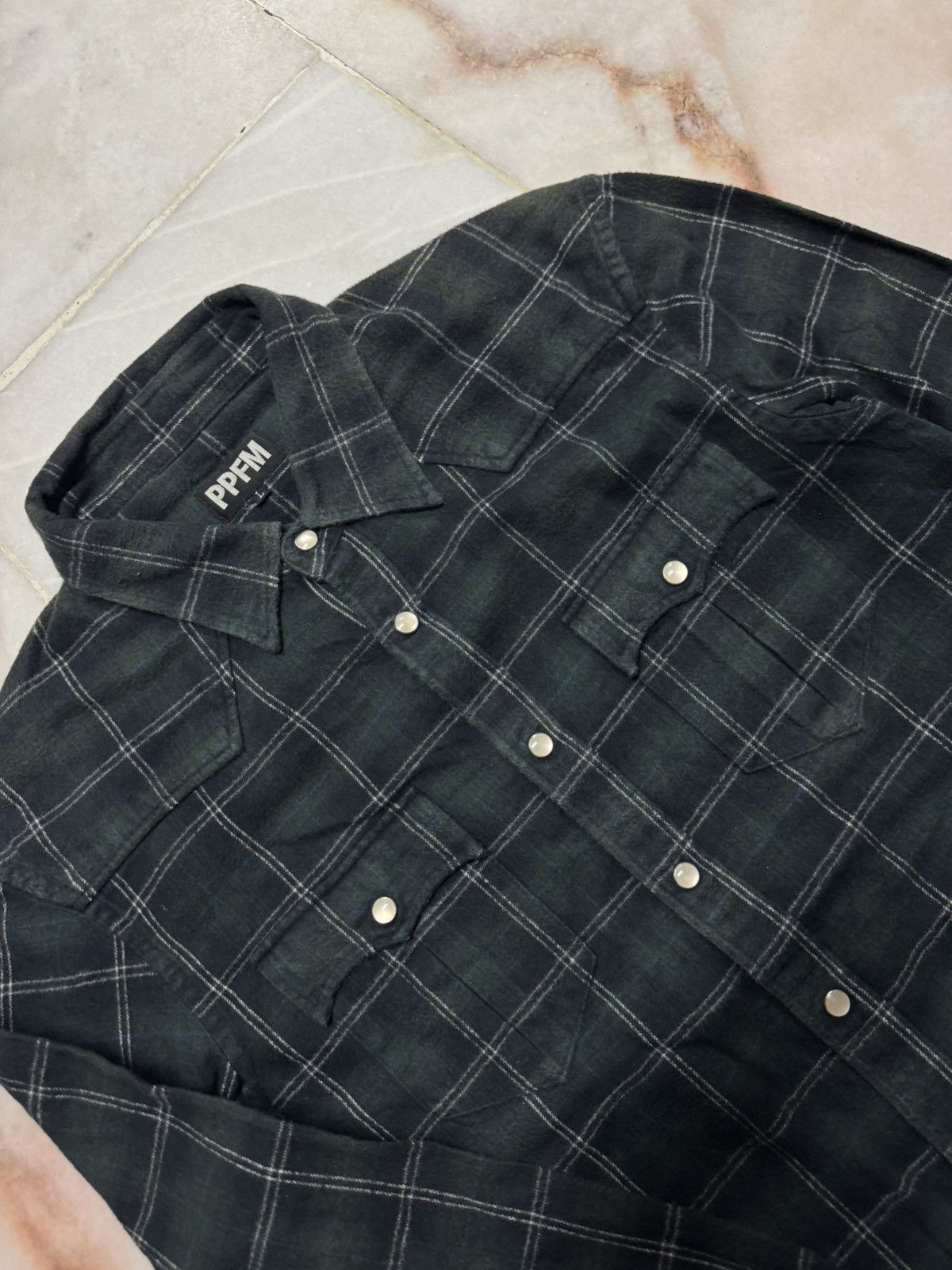 PPFM 💥PPFM WESTERN FLANNEL SHIRT L FIT S 90s STYLE Size US L / EU 52-54 / 3 - 6 Thumbnail
