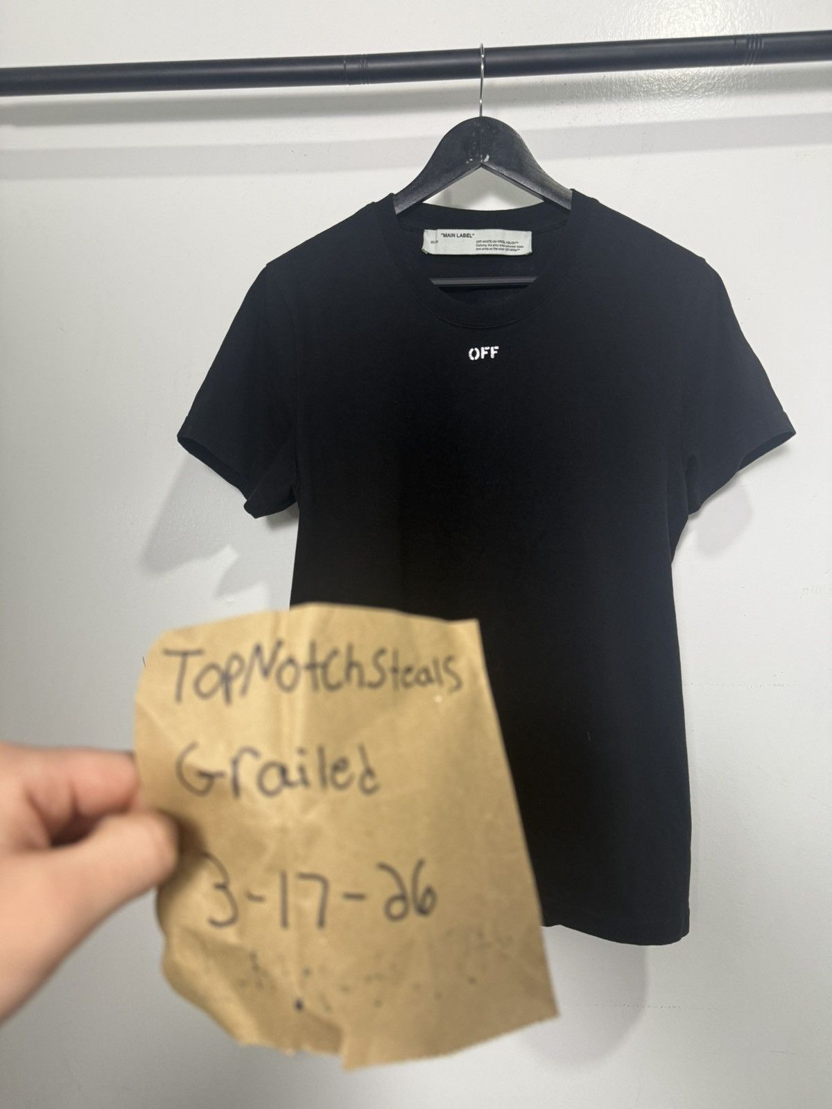 Off-White Off-White black t-shirt large floral graphic Size US M / EU 48-50 / 2 - 1 Thumbnail