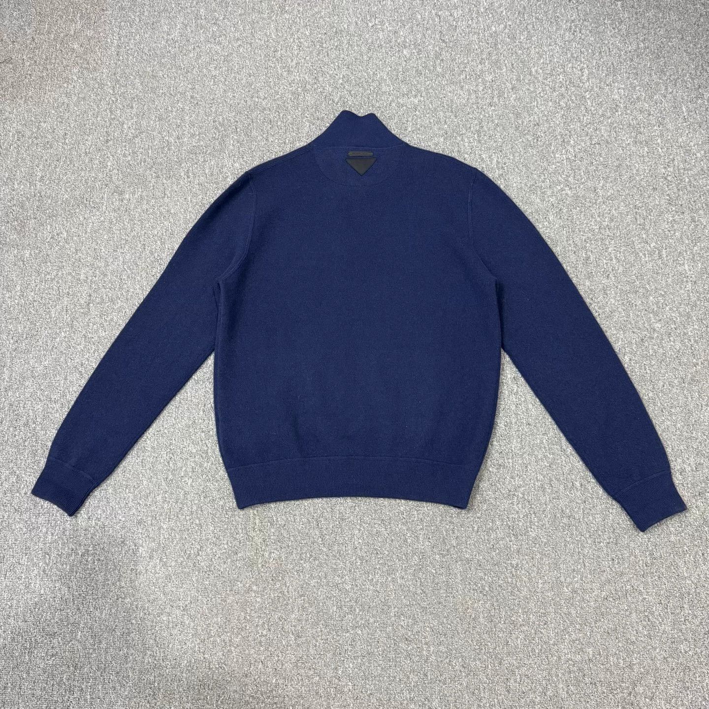 Prada Prada Blue Back Triangle Logo Wool Zip Jacket 52 99 New Size US L / EU 52-54 / 3 - 2 Thumbnail