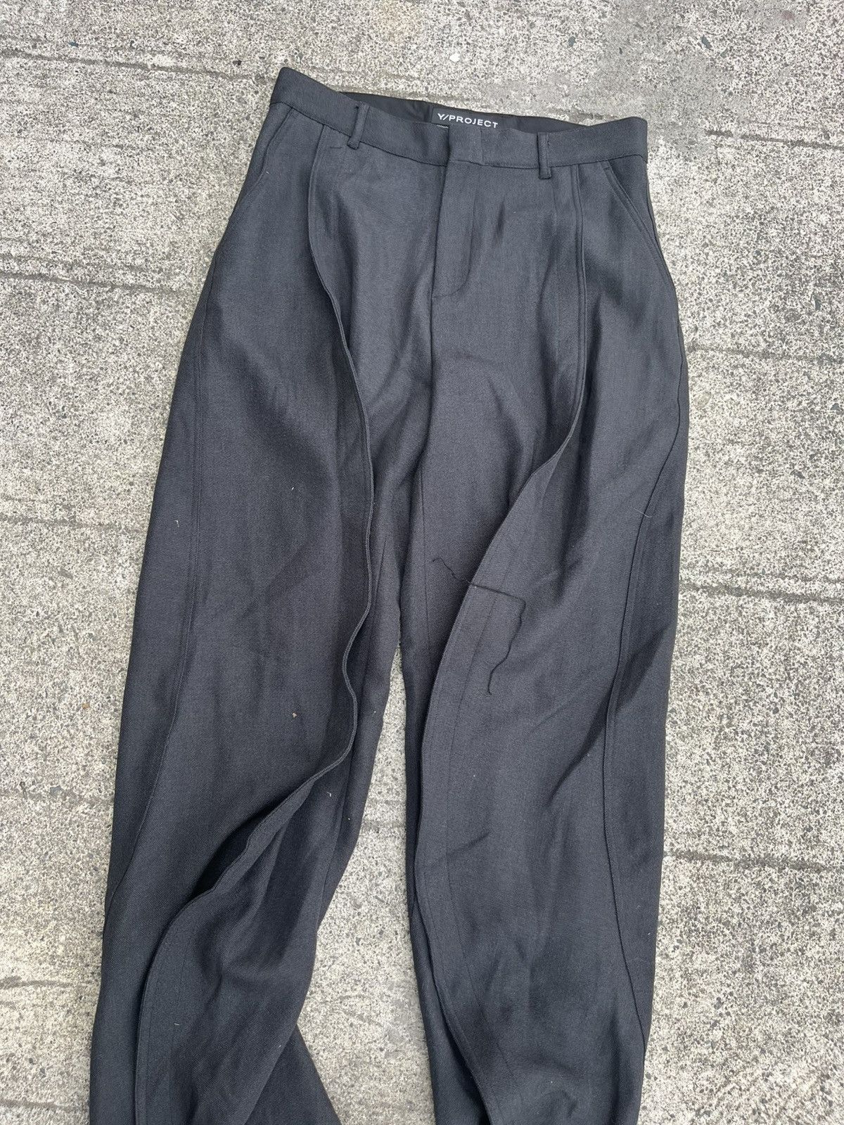 Y/Project Y/PROJECT - BANANA WOOL TAILORED PANTS Size US 31 - 6 Thumbnail