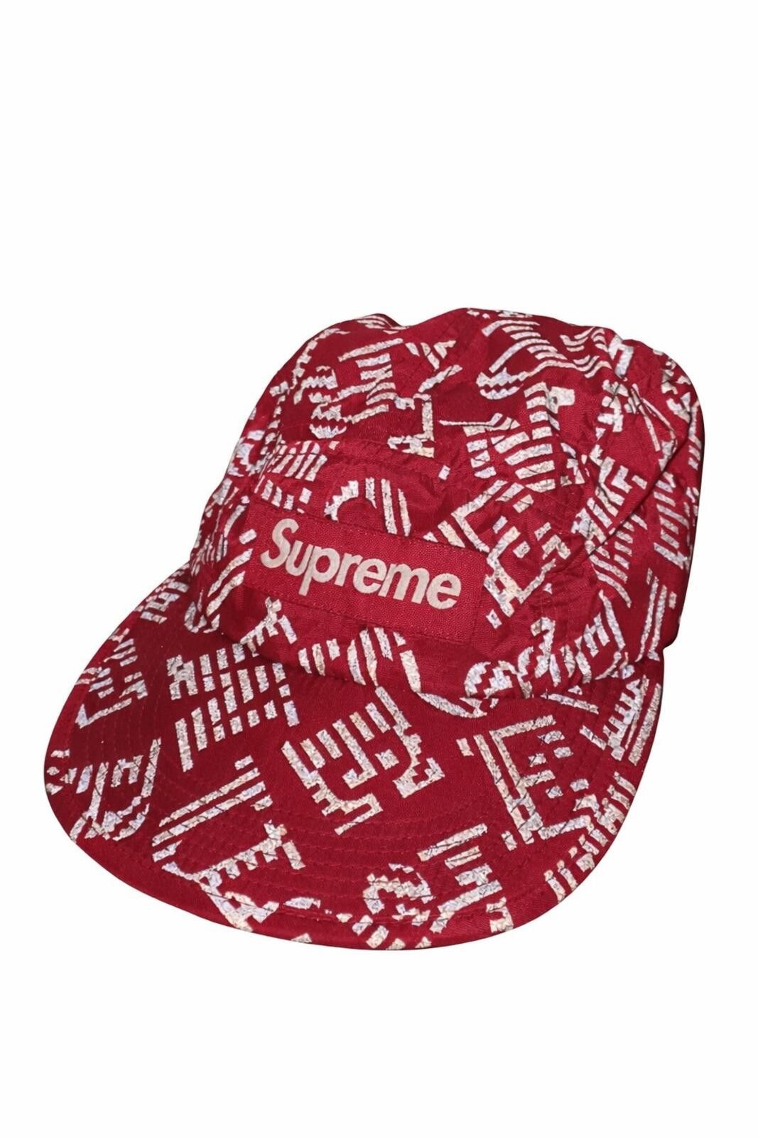 Supreme SS17 Supreme Seersucker White Red Box Logo 5 Panel Camp