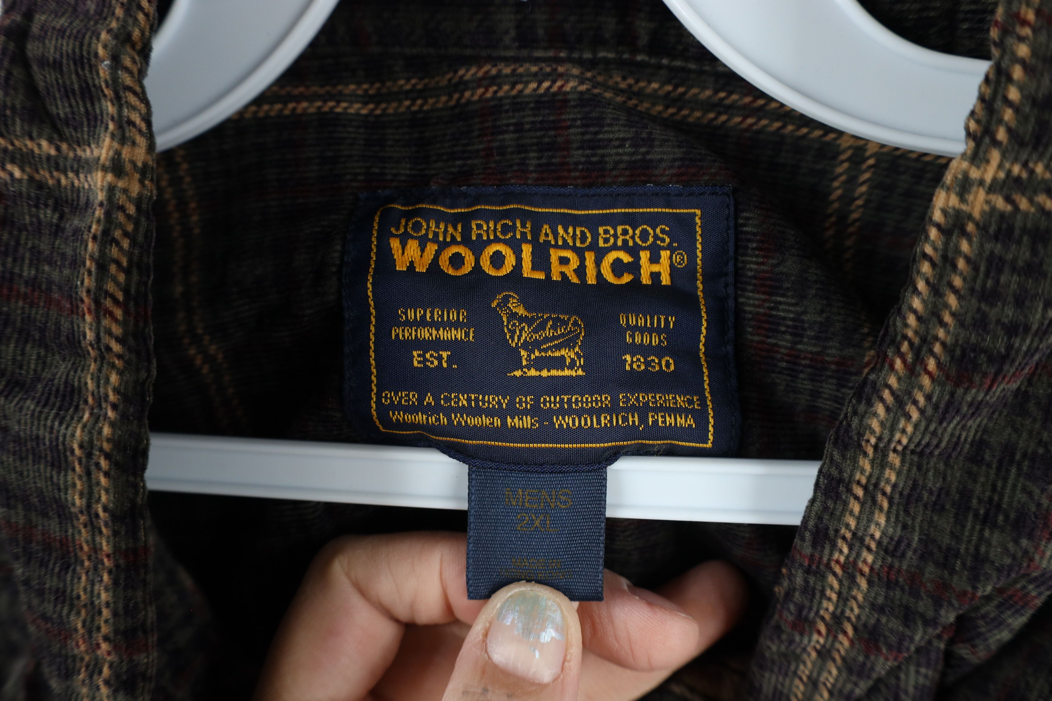 Vintage × Woolrich Woolen Mills Vintage 90s Woolrich Collared Button Down Shirt Plaid Size US XXL / EU 58 / 5 - 9 Thumbnail