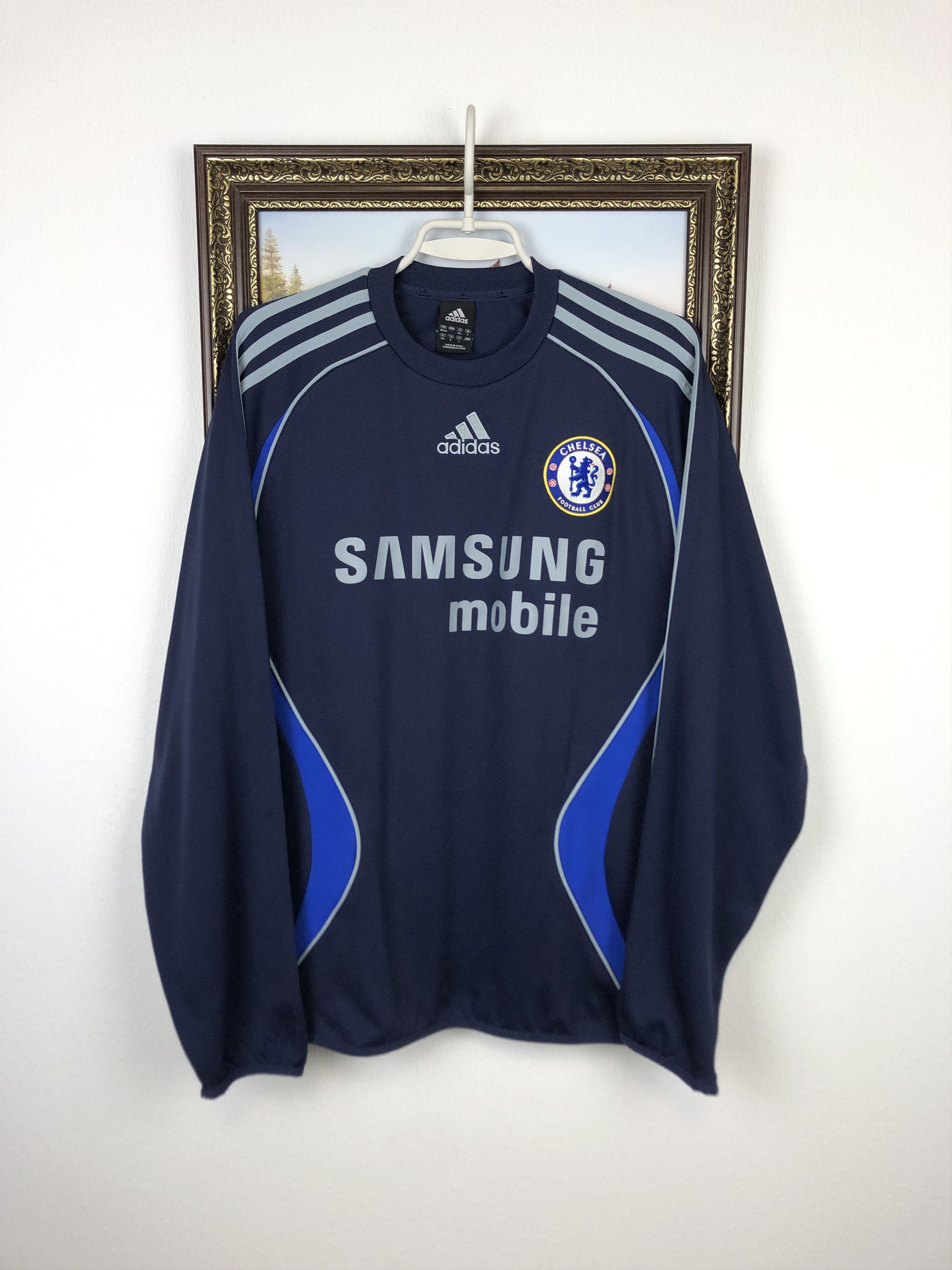 Adidas Vintage Adidas Chelsea Football Sweatshirt Soccer Track Top Size US M / EU 48-50 / 2 - 1 Thumbnail