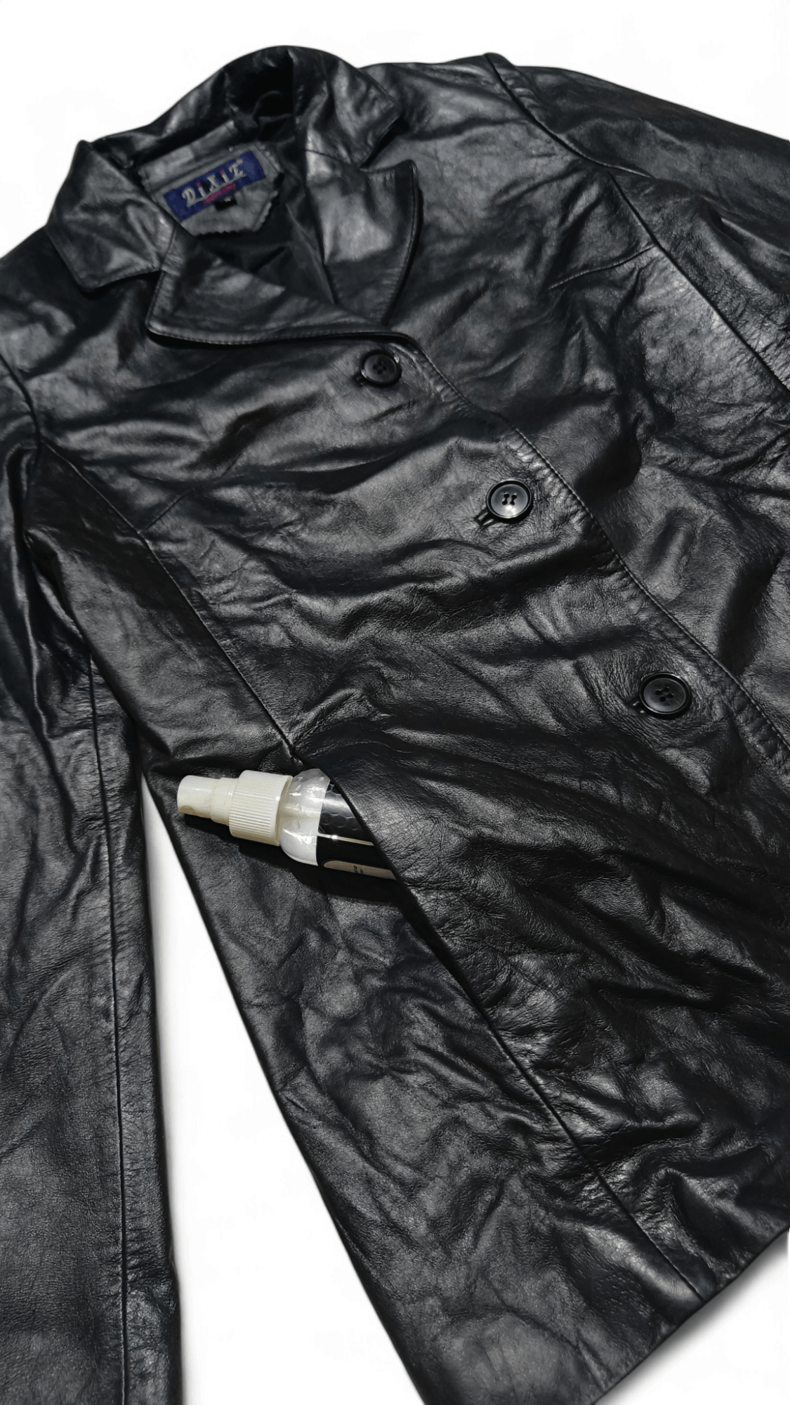 Vintage Vintage Y2K DIXIE Women's Sheepskin Black Leather Jacket Size S / US 4 / IT 40 - 6 Thumbnail