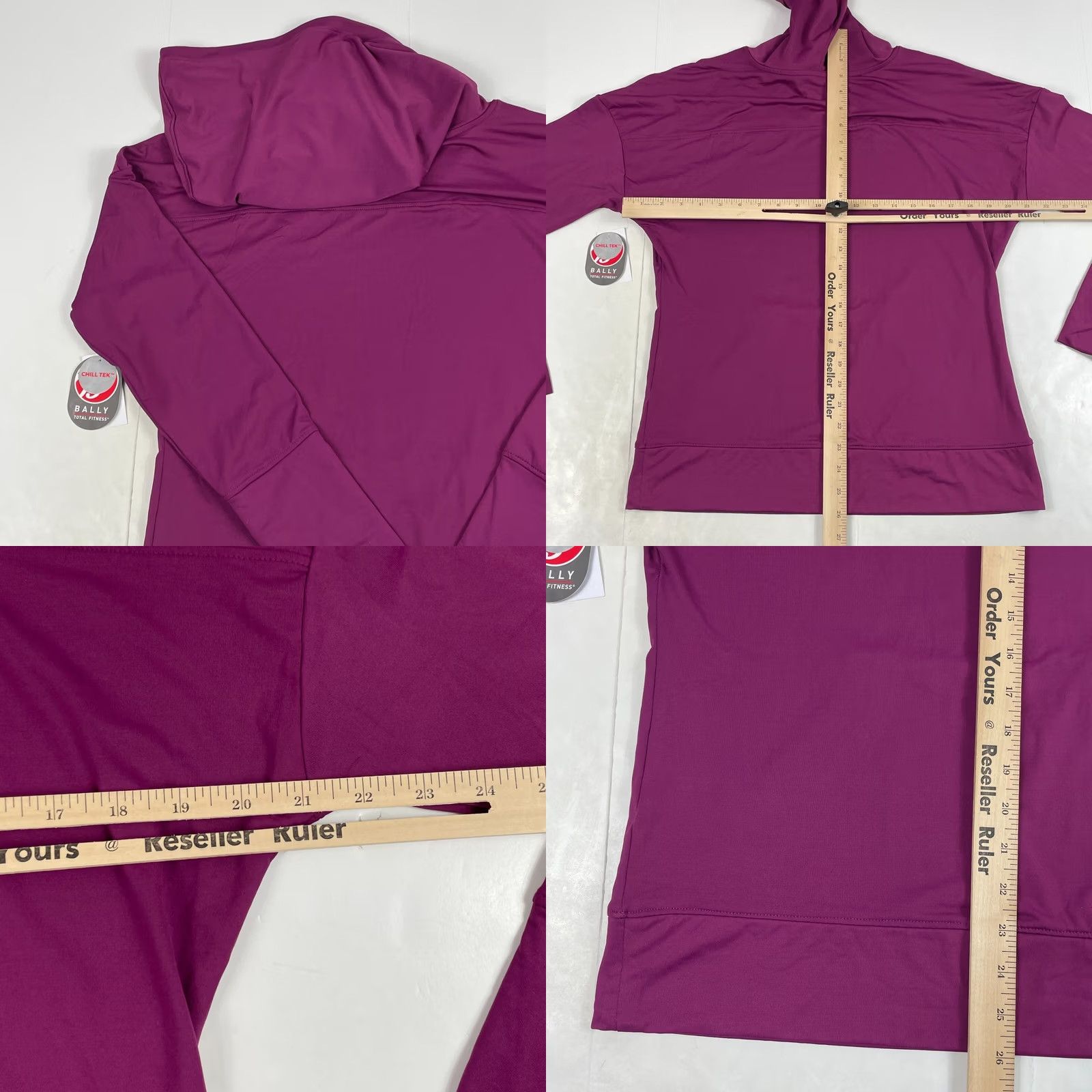 Bally Bally Hoodie Womens Medium Purple Lightweight Long Sleeve Pullover - Workout Apparel Size M / US 6-8 / IT 42-44 - 9 Thumbnail