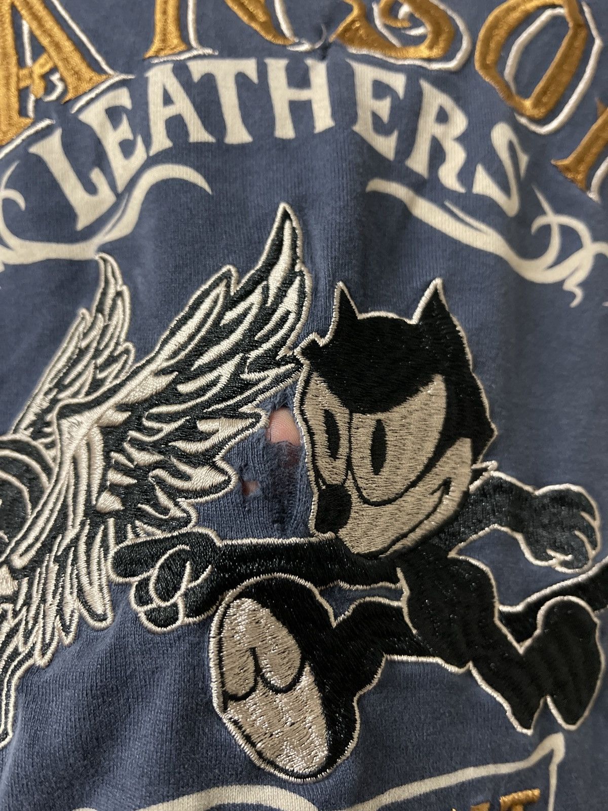 Vanson Leathers VTG DISTRESSED VANSON LEATHER FELIX THE CAT TEE VERY RARE Size US M / EU 48-50 / 2 - 11 Thumbnail