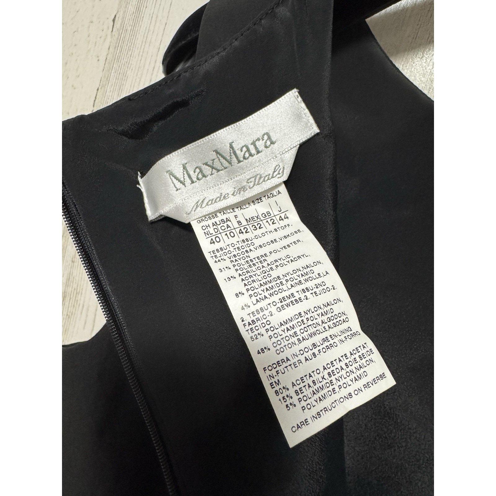 Max Mara Max Mara Dress Black Size 10 Made In Italy Size L / US 10 / IT 46 - 2 Thumbnail