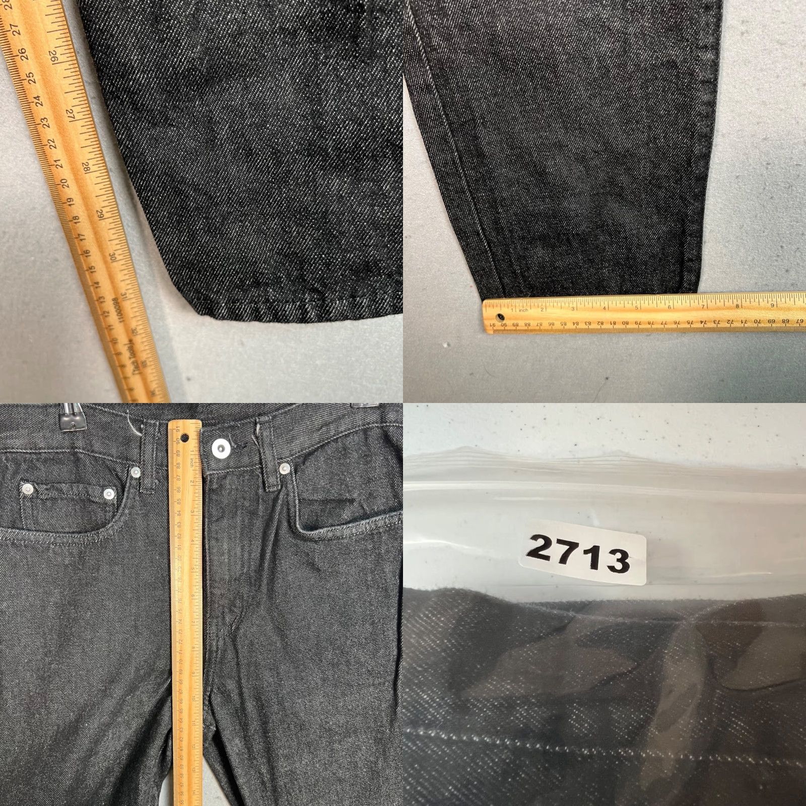 Muji MUJI Mens Size 29 Black Denim Slim Fit Jeans Cotton Blend Size US 29 - 8 Thumbnail