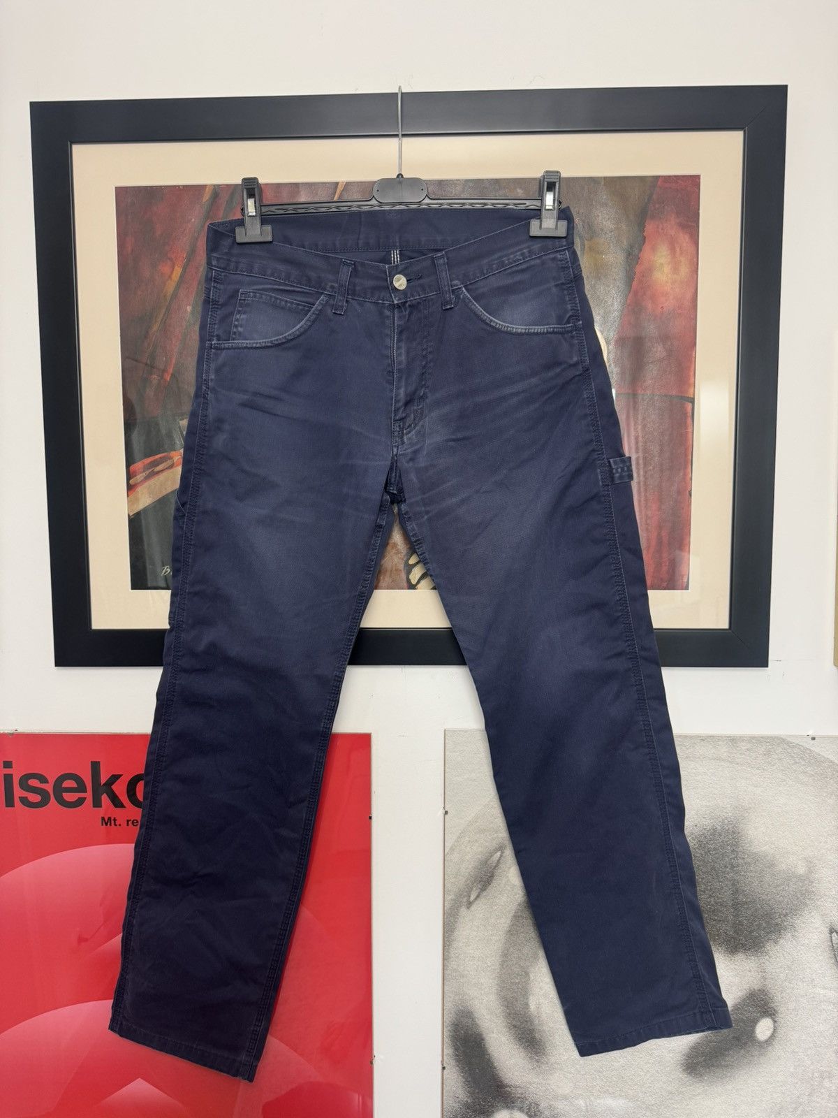 Carhartt Vintage Y2k Carhartt Fort Pant Washed Navy Rare Work Hype Size US 31 - 2 Thumbnail