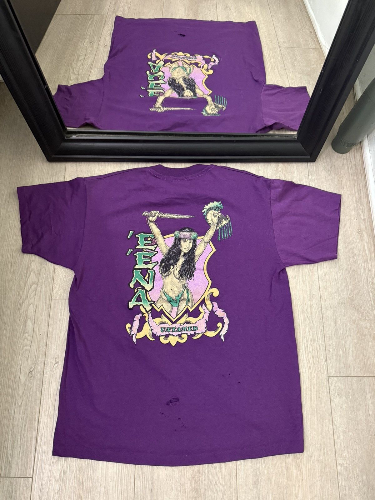 Anvil × Ron Jon Surf Shop × Vintage Vintage / Y2K Rare EENA Surf Pin Up Untamed Shirt Size US XL / EU 56 / 4 - 1 Thumbnail