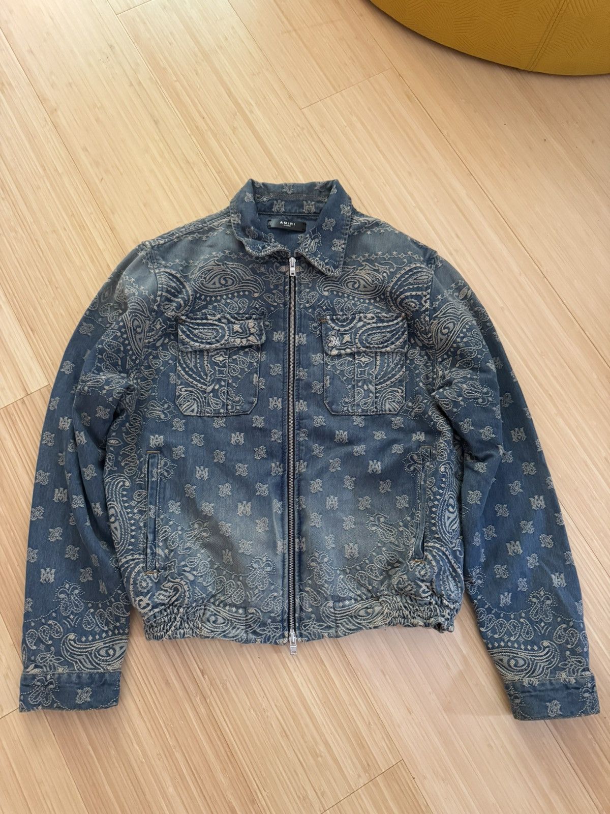 Amiri Bandana Denim Jacket | Grailed