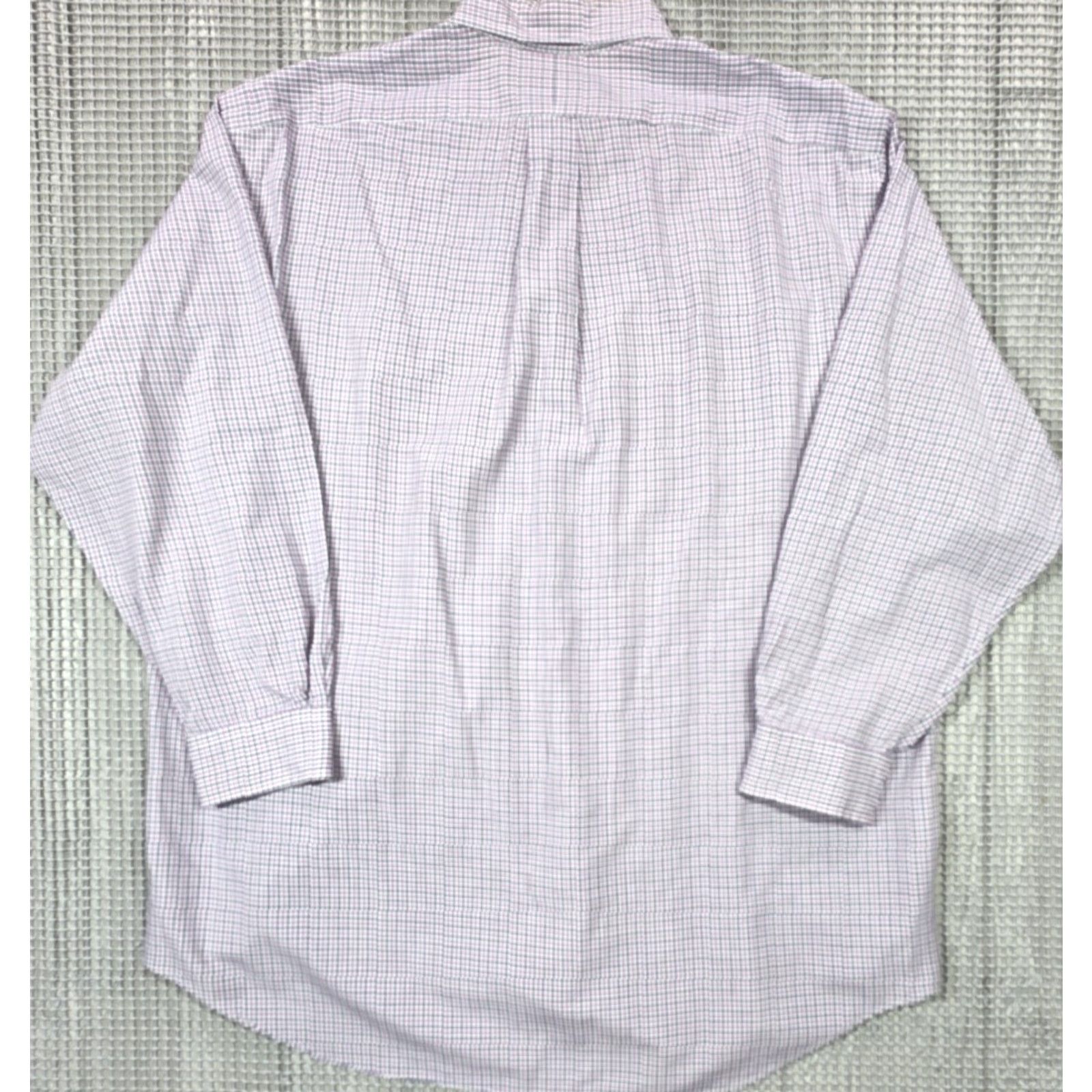 Polo Ralph Lauren VINTAGE Polo Ralph Lauren Blaire Shirt Long Sleeve Button-Up Plaid Yarmouth 90s 17-32/33 Purple White Mens Regular OCBD Ox ford Cloth Size US XL / EU 56 / 4 - 7 Thumbnail