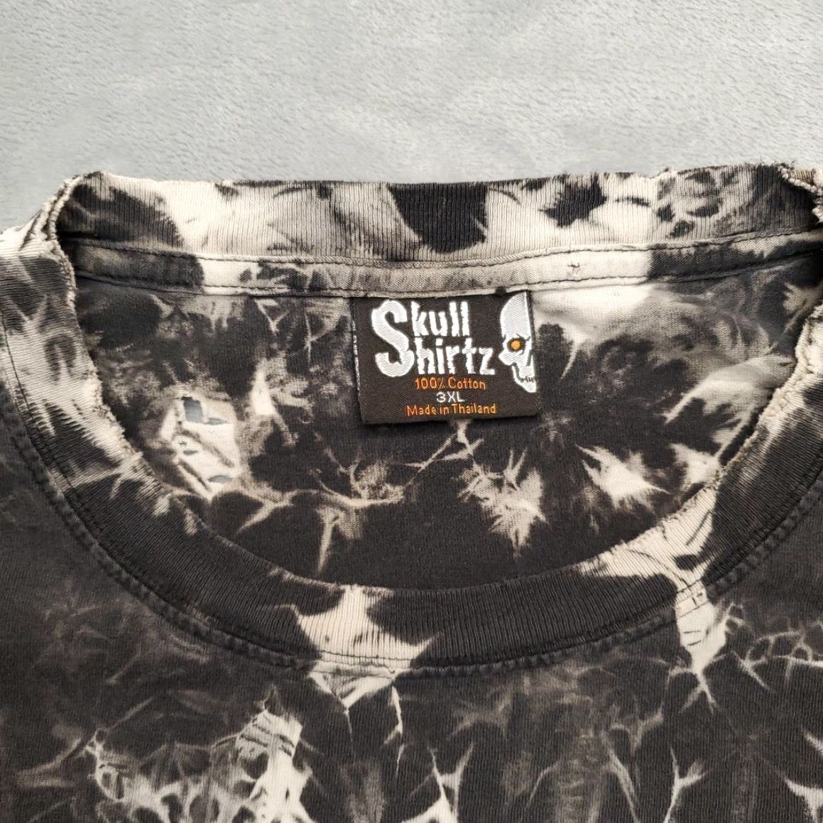 Vintage VINTAGE Skull ShirtZ Shirt Mens XXXL Black Hell Time Studded Zombie Motorcycle Biker AOP Shirt T-Shirt Crew Neck Short Sleeve Cotton Mens Size US XXL / EU 58 / 5 - 6 Thumbnail