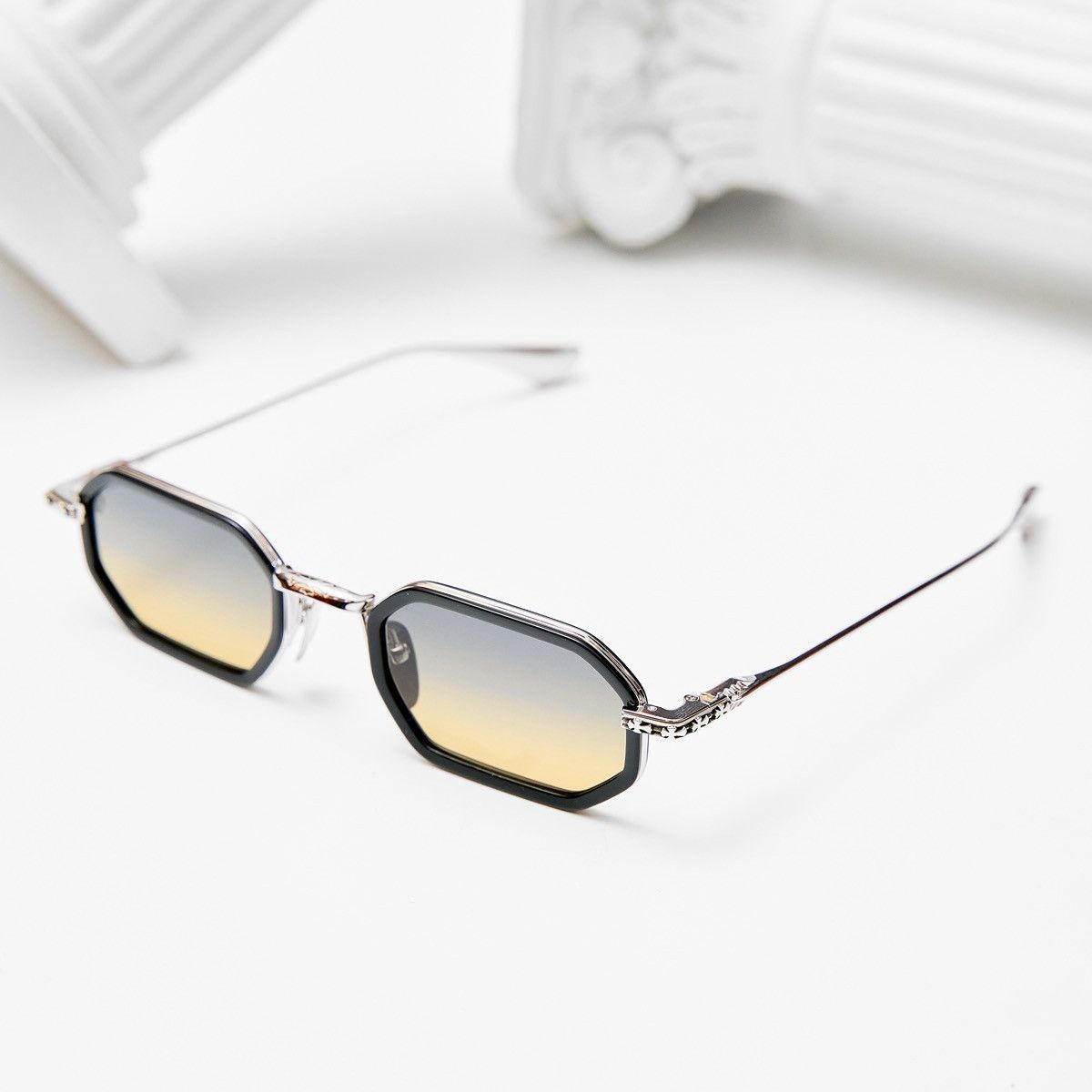 Chrome Hearts CHROME HEARTS STYLIDA BLACK/SHINY SILVER SUNGLASSES Size ONE SIZE - 2 Thumbnail
