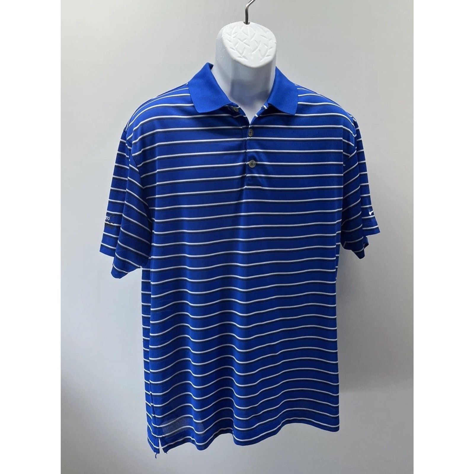 Nike NIKE GOLF Mens Large S/S Dri Fit Golf Polo Shirt Slate Blue Size US XL / EU 56 / 4 - 1 Thumbnail