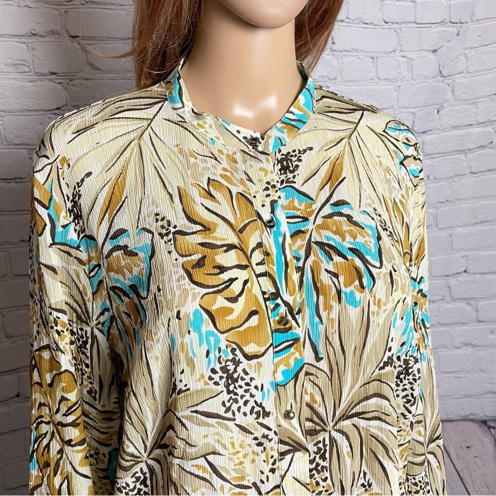 Talbots Talbots Pure Silk Crinkled Blouse Size L Size L / US 10 / IT 46 - 2 Thumbnail