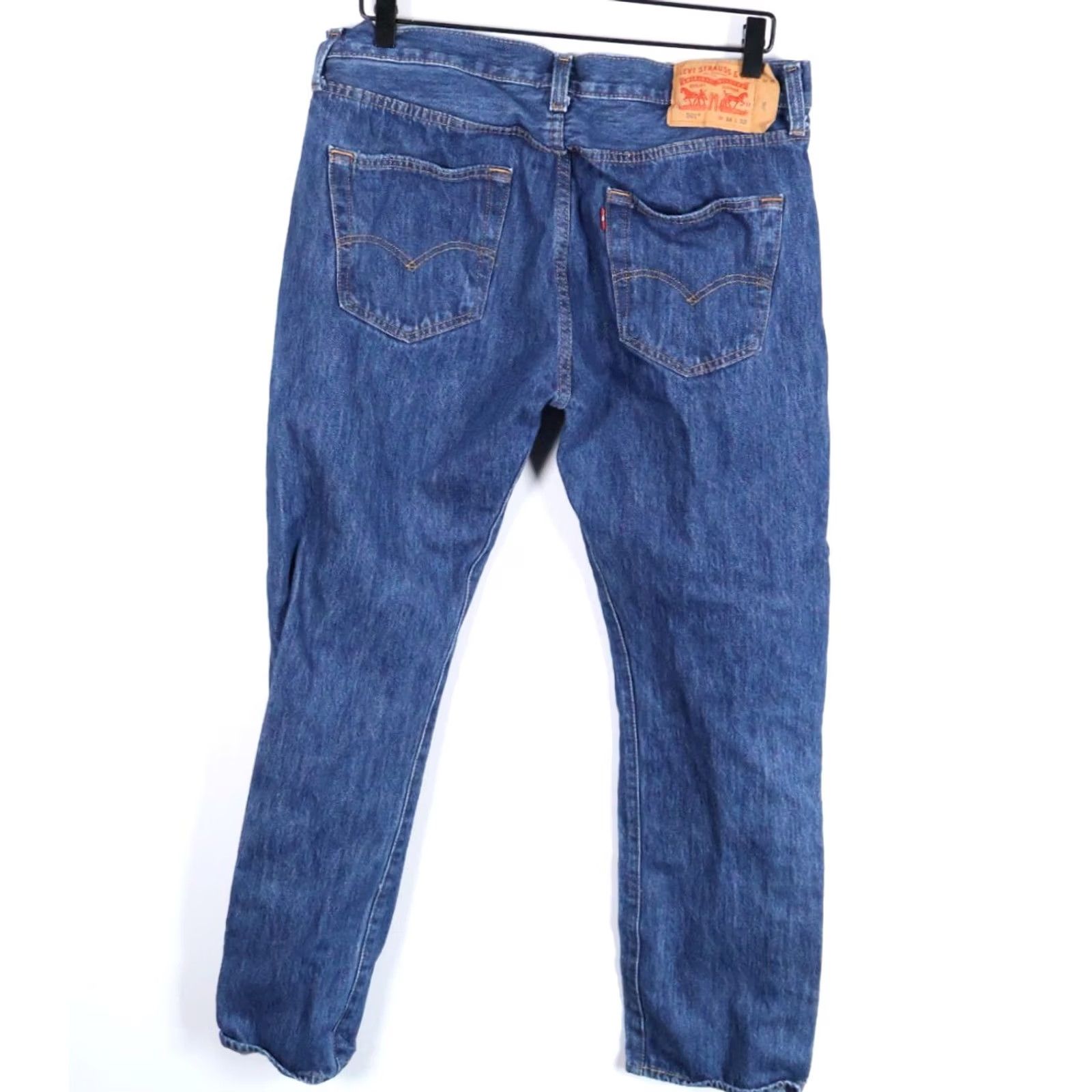 Levi's Levi's 501 Jeans Men's 33 x 31 Blue Button Fly Straight Denim (34 x 32 Tag) Size US 33 - 2 Thumbnail