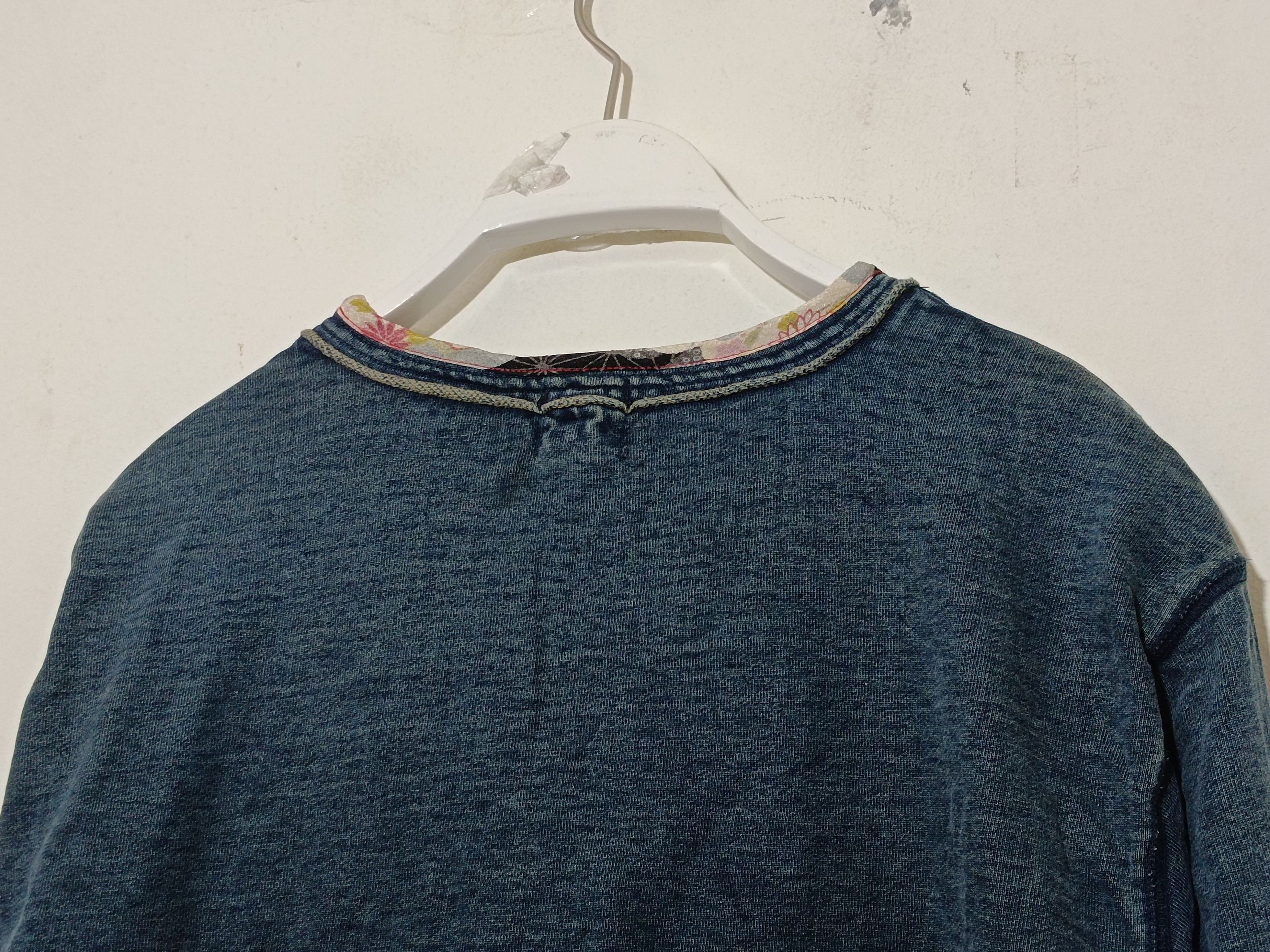 Eternal × If Six Was Nine × Indigo Vintage Eternal Indigo Distressed Long Sleeve Tshirt Size US M / EU 48-50 / 2 - 6 Thumbnail
