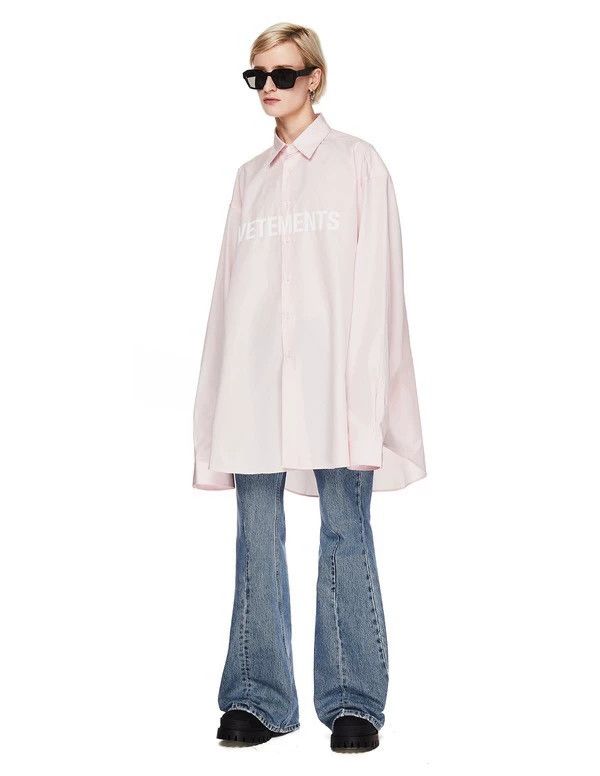 Vetements Vetements Garderobe Logo Loose Pink Shirt 2501-Nextarrow Size US XS / EU 42 / 0 - 6 Thumbnail