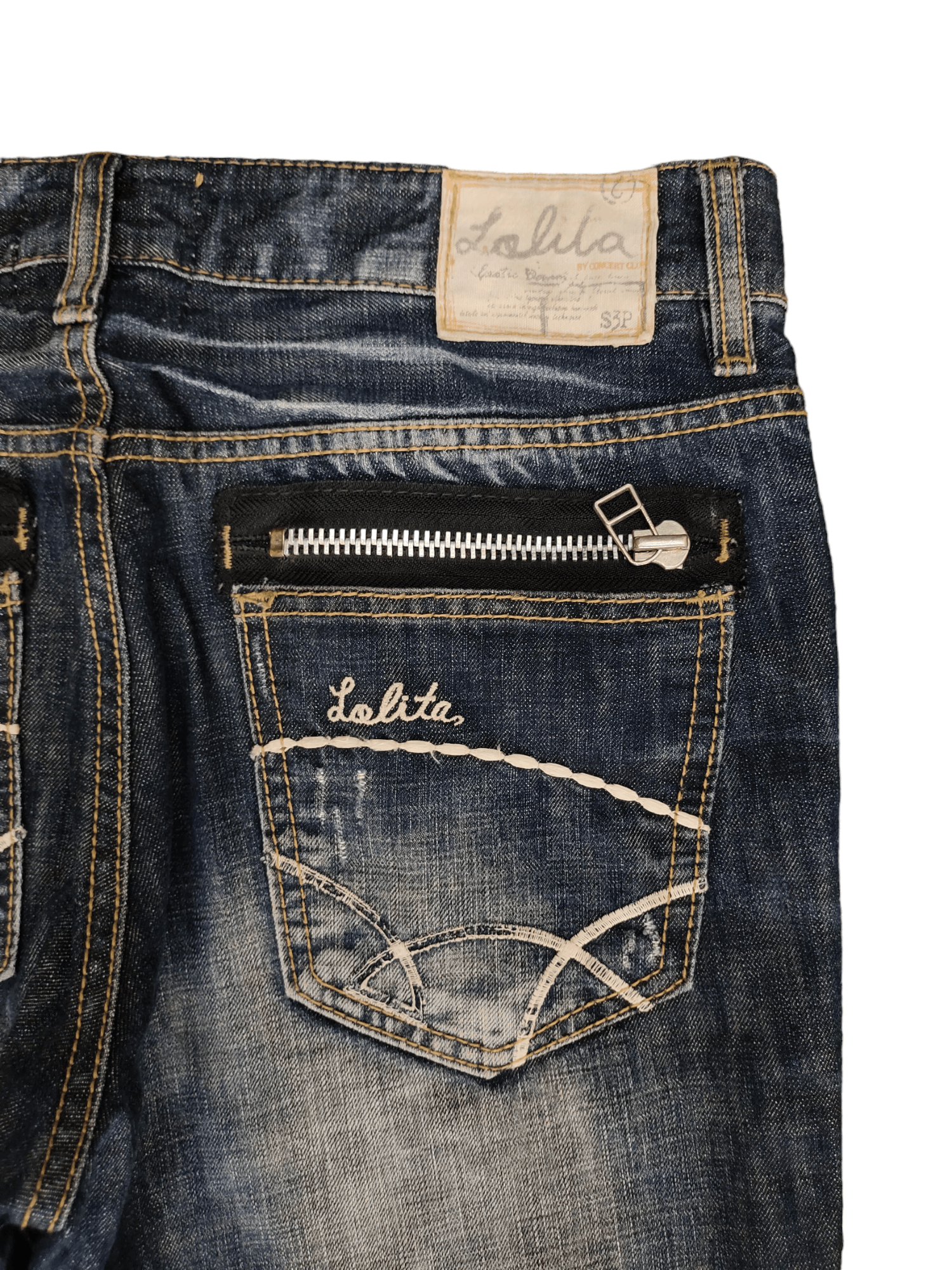 Hysteric Glamour Vintage Y2k Lolita Loose Denim Jeans Wide Leg Streetwear Size US 33 - 3 Thumbnail