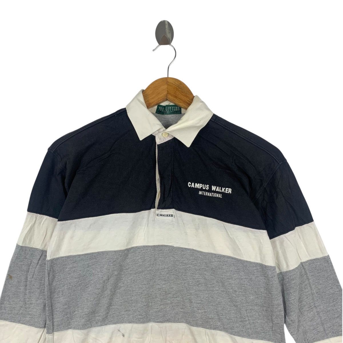 Vintage Vintage CAMPUS WALKER INTERNATIONAL Rugby Tee Shirt Top Size US S / EU 44-46 / 1 - 2 Thumbnail