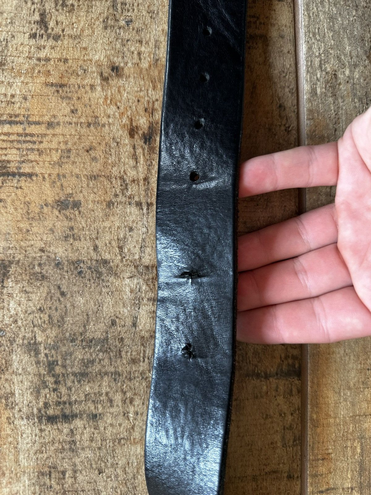 Genuine Leather Leather belt , black, 109 cm classic Size ONE SIZE - 4 Thumbnail