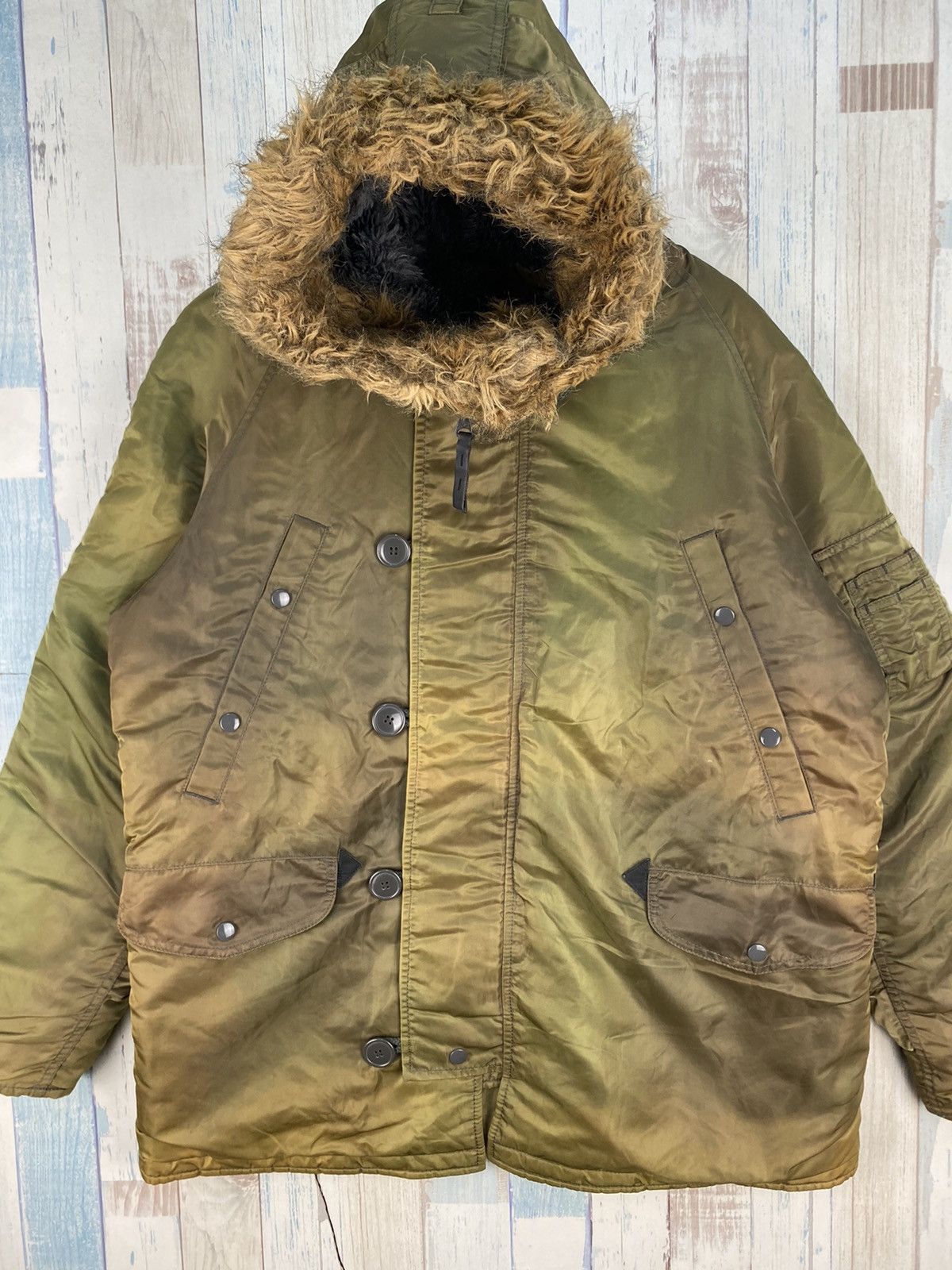 Alpha Industries × Vintage Vintage Alpha Industries Parka Cold Weather Sun Faded Size US L / EU 52-54 / 3 - 5 Thumbnail