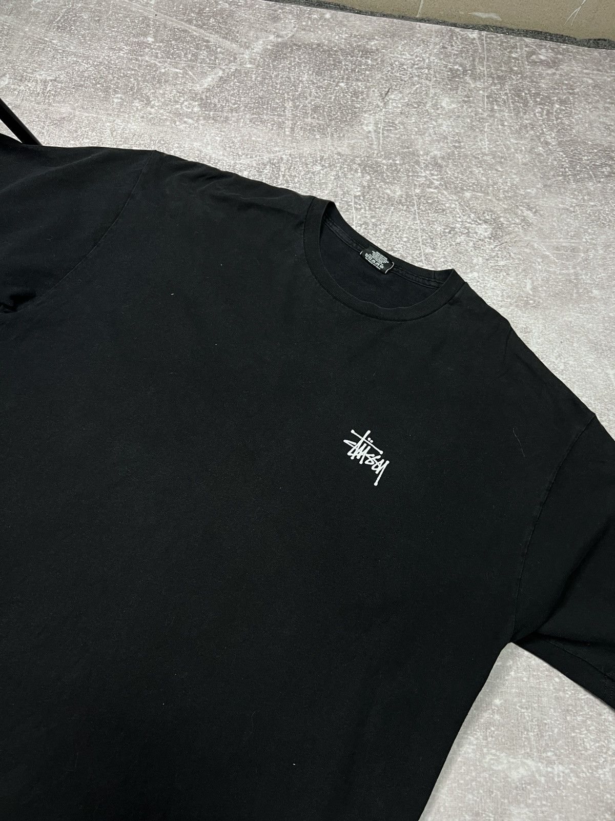 Stussy Stussy Stock Logo Big Print Tee Black Size XL Size US XL / EU 56 / 4 - 4 Thumbnail