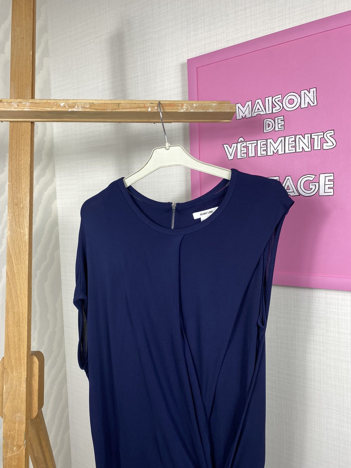 Designer × Helmut Lang Helmut Lang Asymmetrical Shoulder Dress Size M / US 6-8 / IT 42-44 - 3 Thumbnail