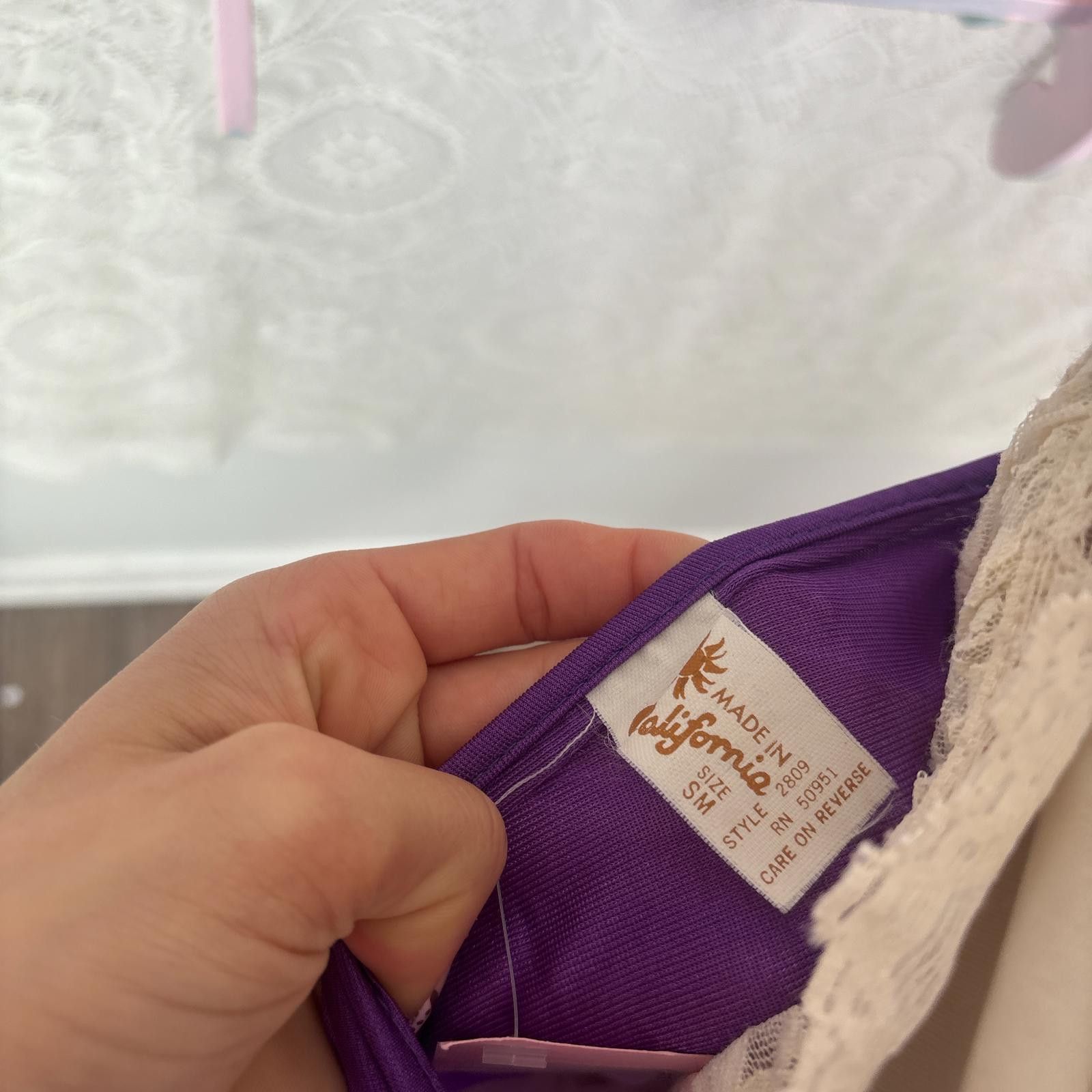 Other vintage purple lace tie up slip top Size S / US 4 / IT 40 - 5 Thumbnail