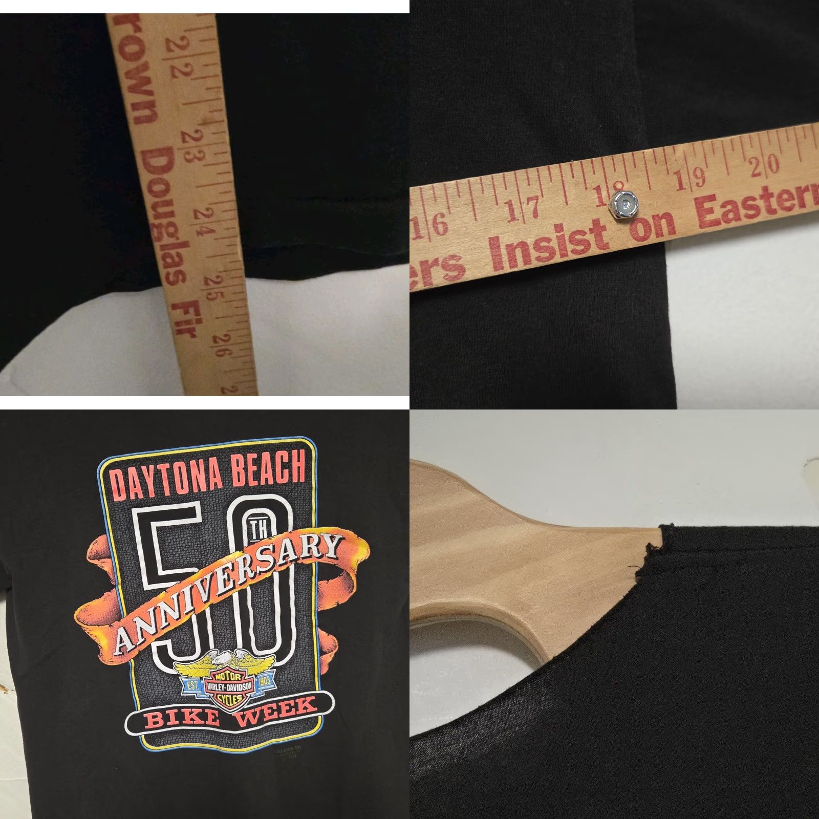 Harley Davidson VINTAGE Harley-Davidson 3D Emblem T-Shirt Medium Unisex Adults Black Short Sleeve Crew Neck Bike Week 90s Beach Motorcycle Daytona Beach Size US M / EU 48-50 / 2 - 8 Thumbnail