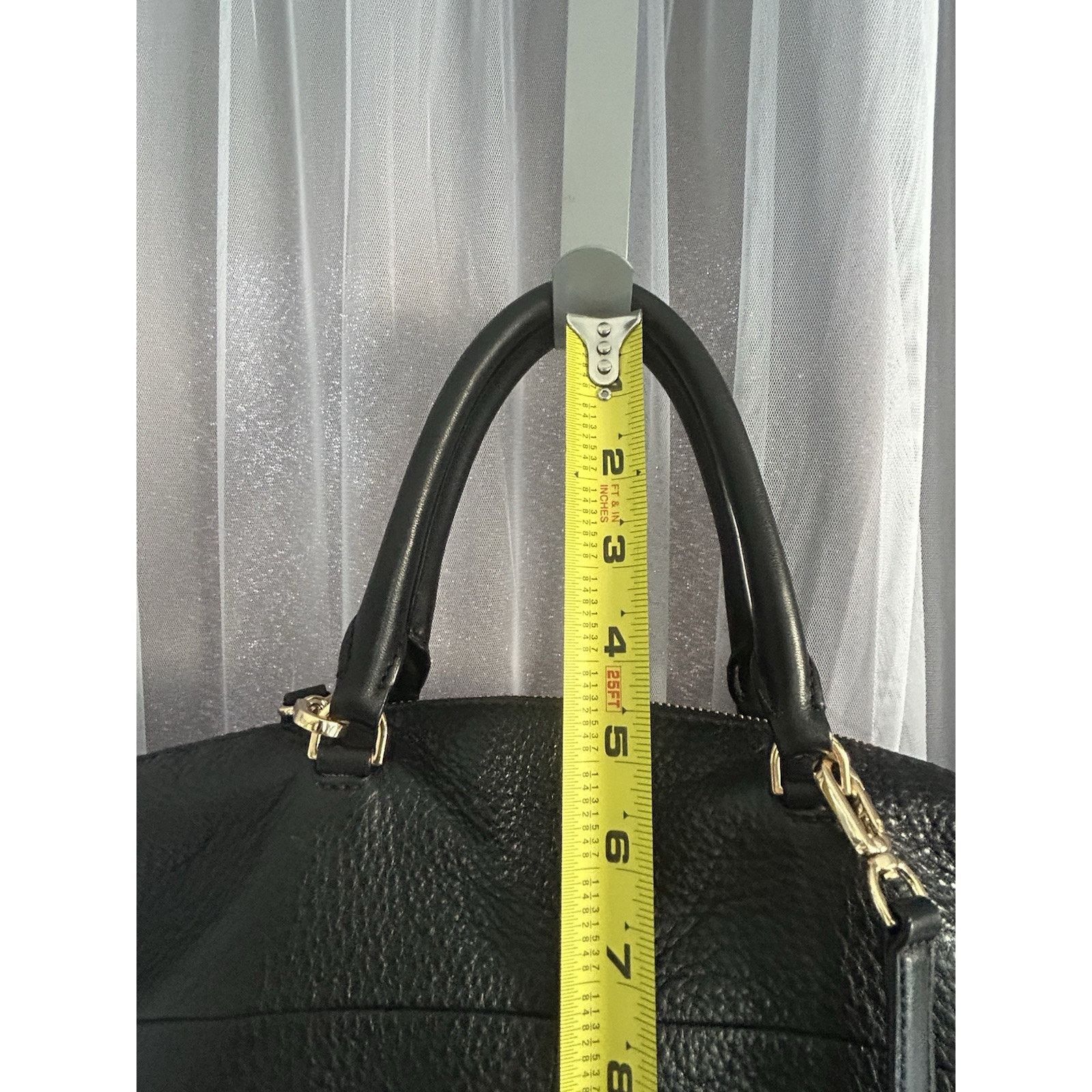Tory Burch Tory Burch Ivy Slouchy Leather Satchel Large Black Handbag Size ONE SIZE - 10 Thumbnail