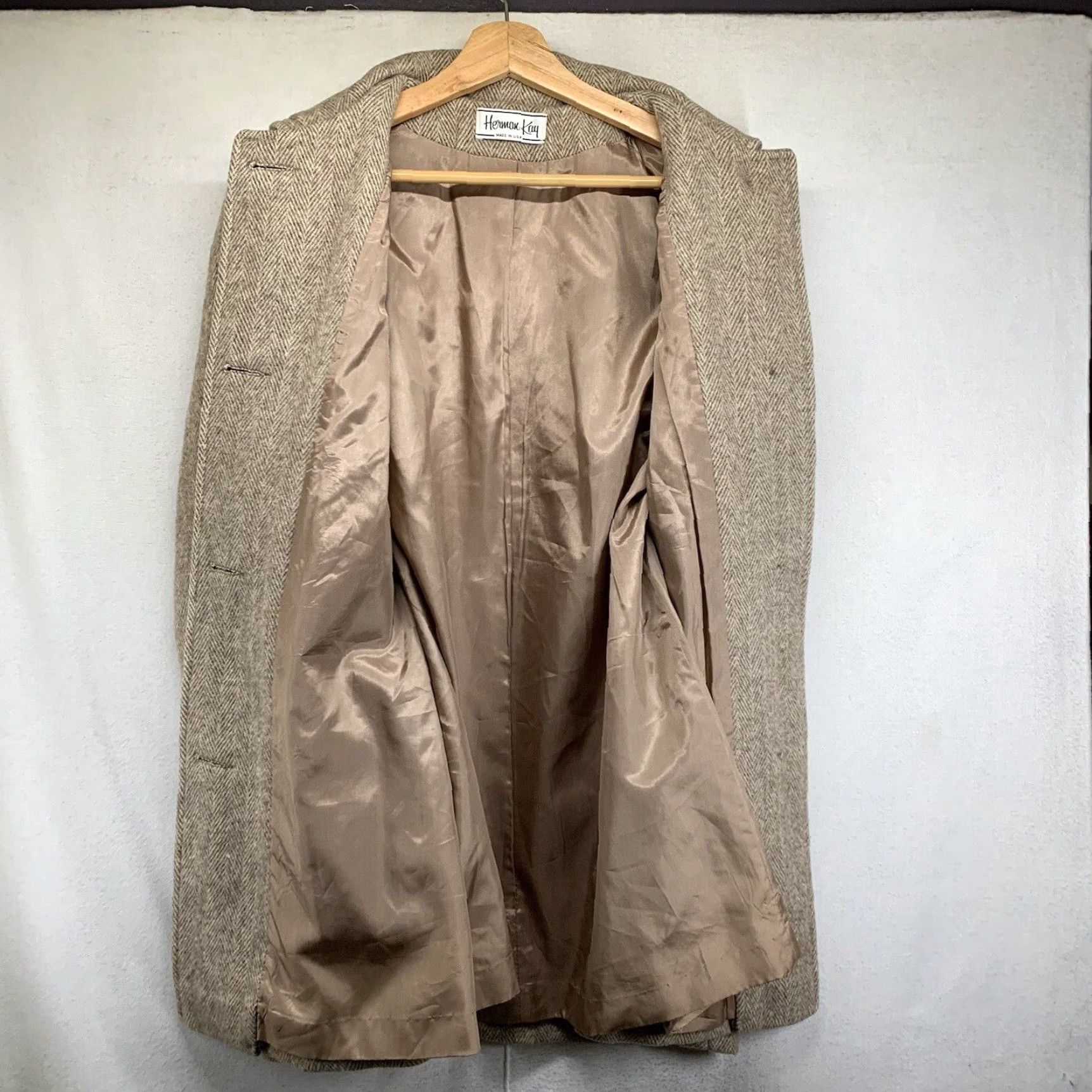 Vintage VINTAGE Herman Kay Coat Woman Pea Coat Wool Beige 80% wool 20% Nylon 43x32 Size M / US 6-8 / IT 42-44 - 2 Thumbnail