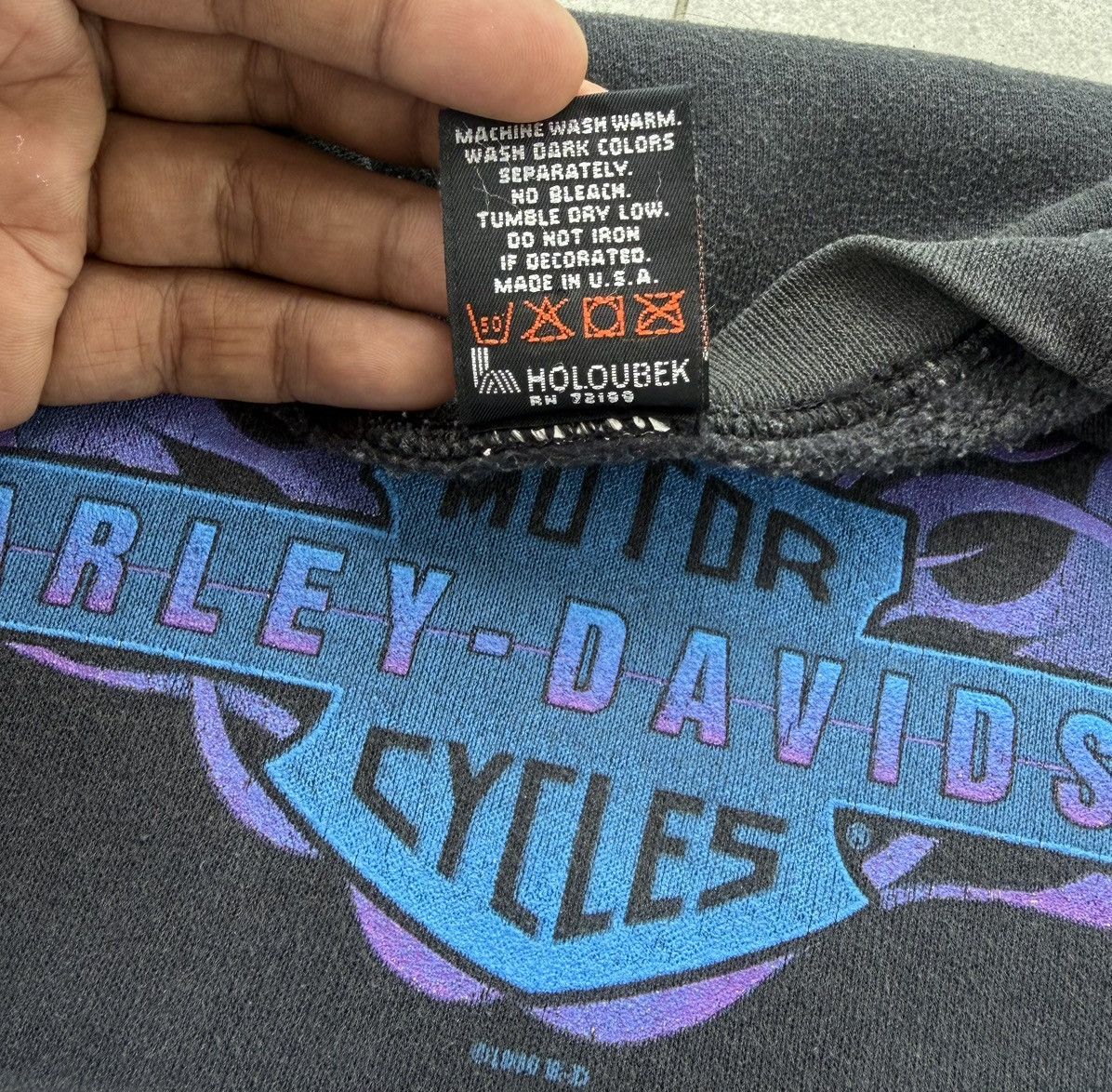 Harley Davidson 🔥VTG 90s Harley Davidson Motorcycle Long Sleeve Sweatshirt Size US M / EU 48-50 / 2 - 12 Thumbnail
