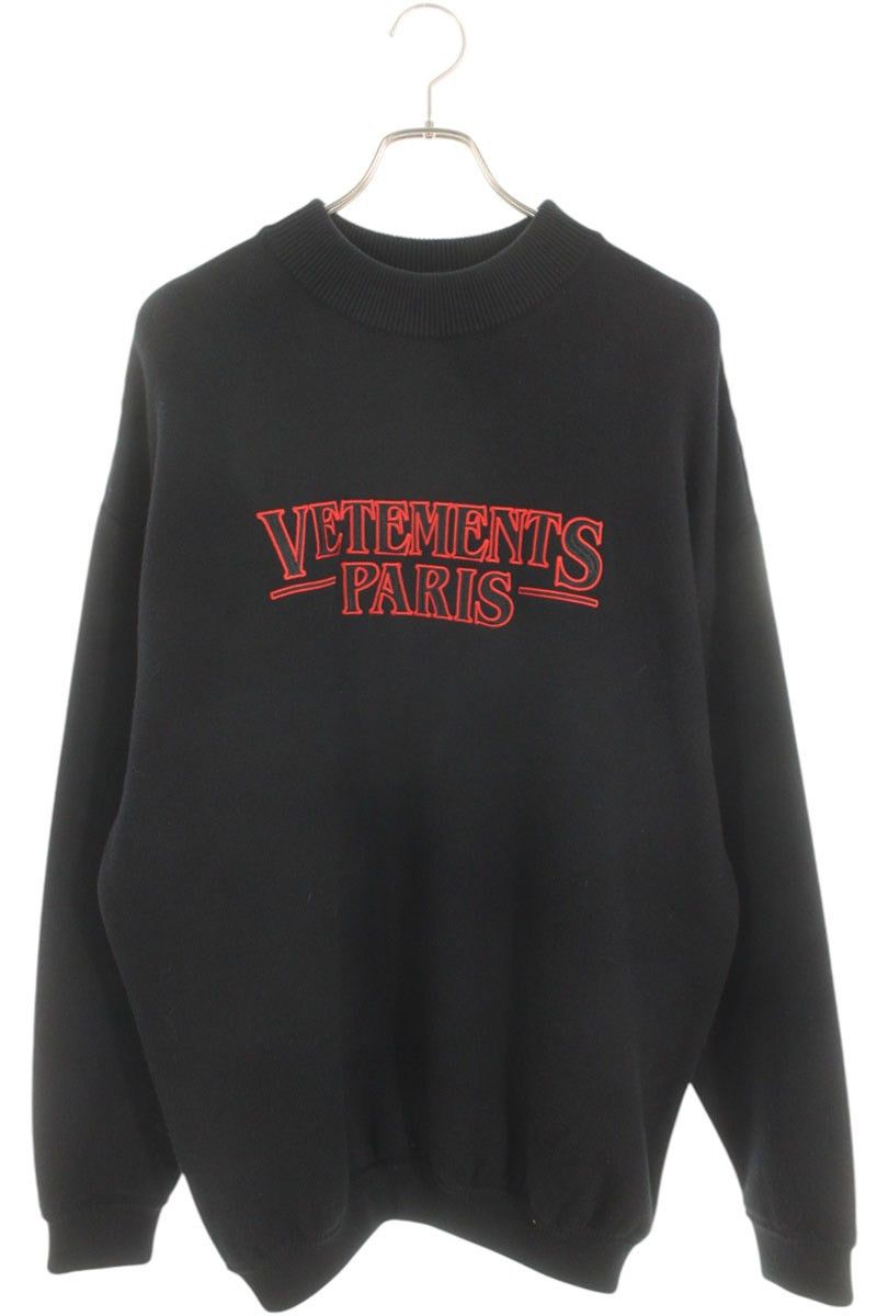 Vetements logo embroidery Knit Sweater Black Size S