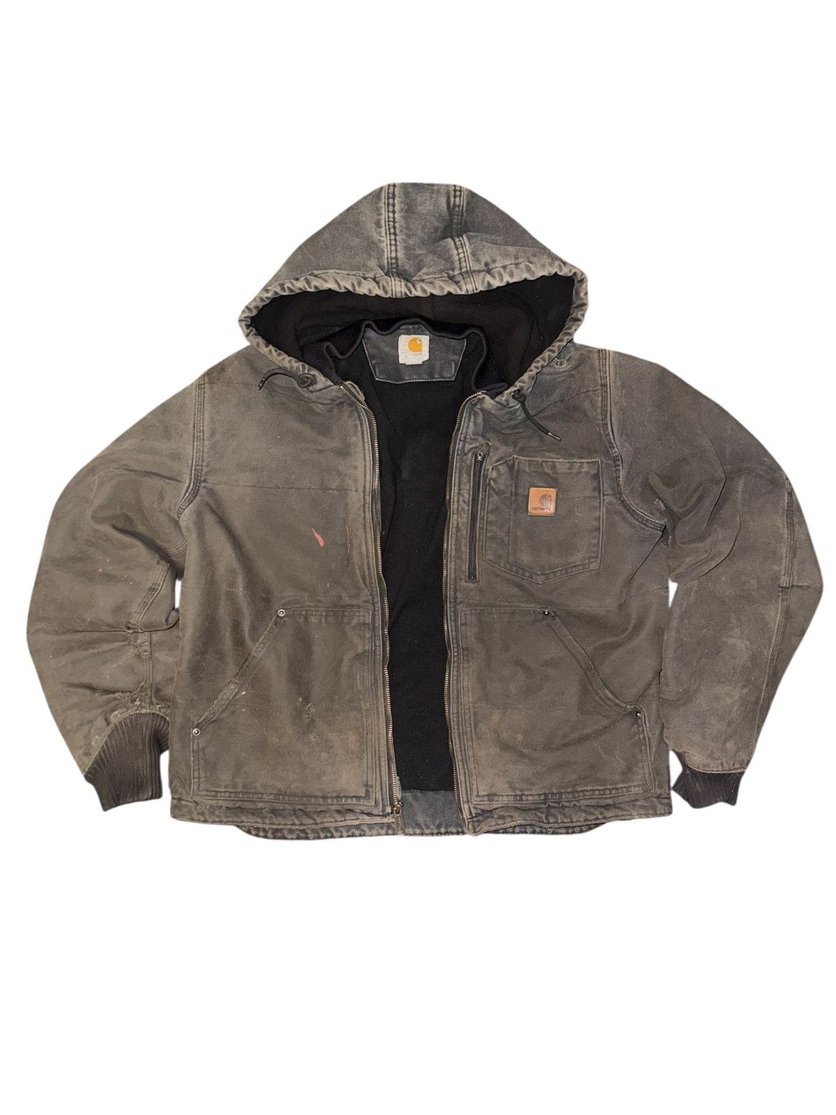 Carhartt Brown Carhartt Detroit jacket with distressed details Size US M / EU 48-50 / 2 - 1 Thumbnail