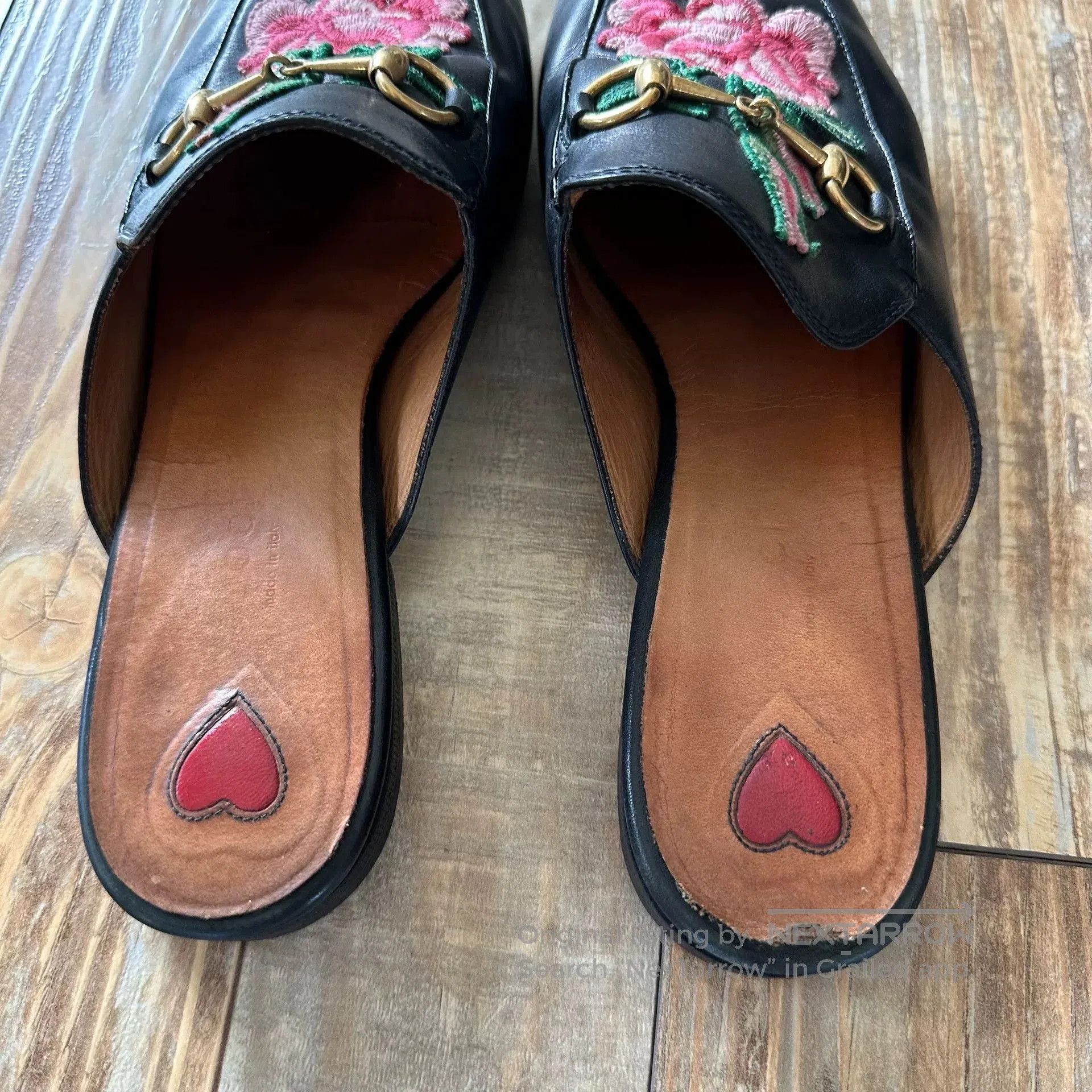 Gucci GUCCI Princetown Leather Slippers. Size US 7 / IT 37 - 3 Thumbnail