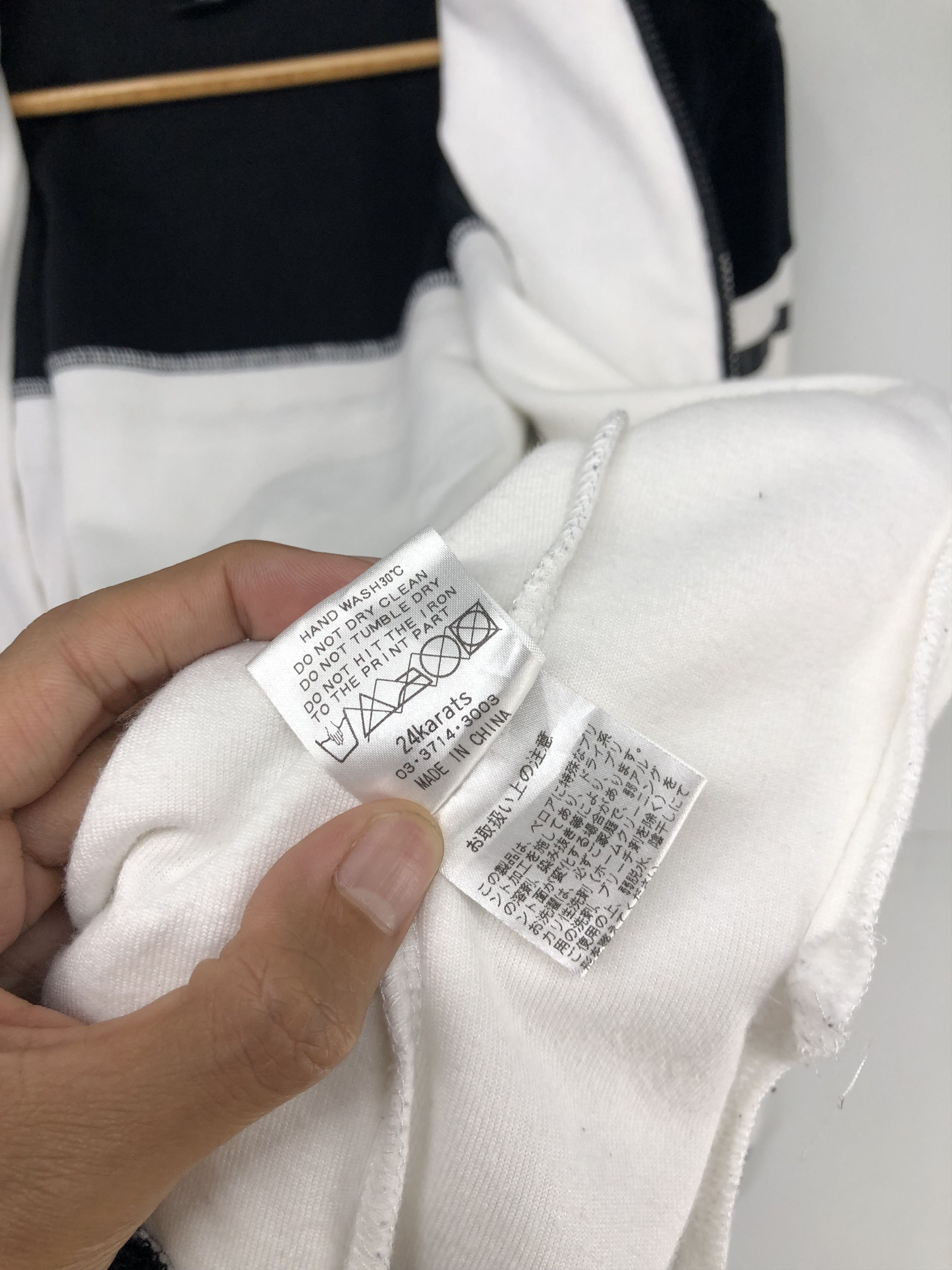 Japanese Brand 24karats Velour Full-Zip Track Jacket In Black And White Size US M / EU 48-50 / 2 - 19 Thumbnail