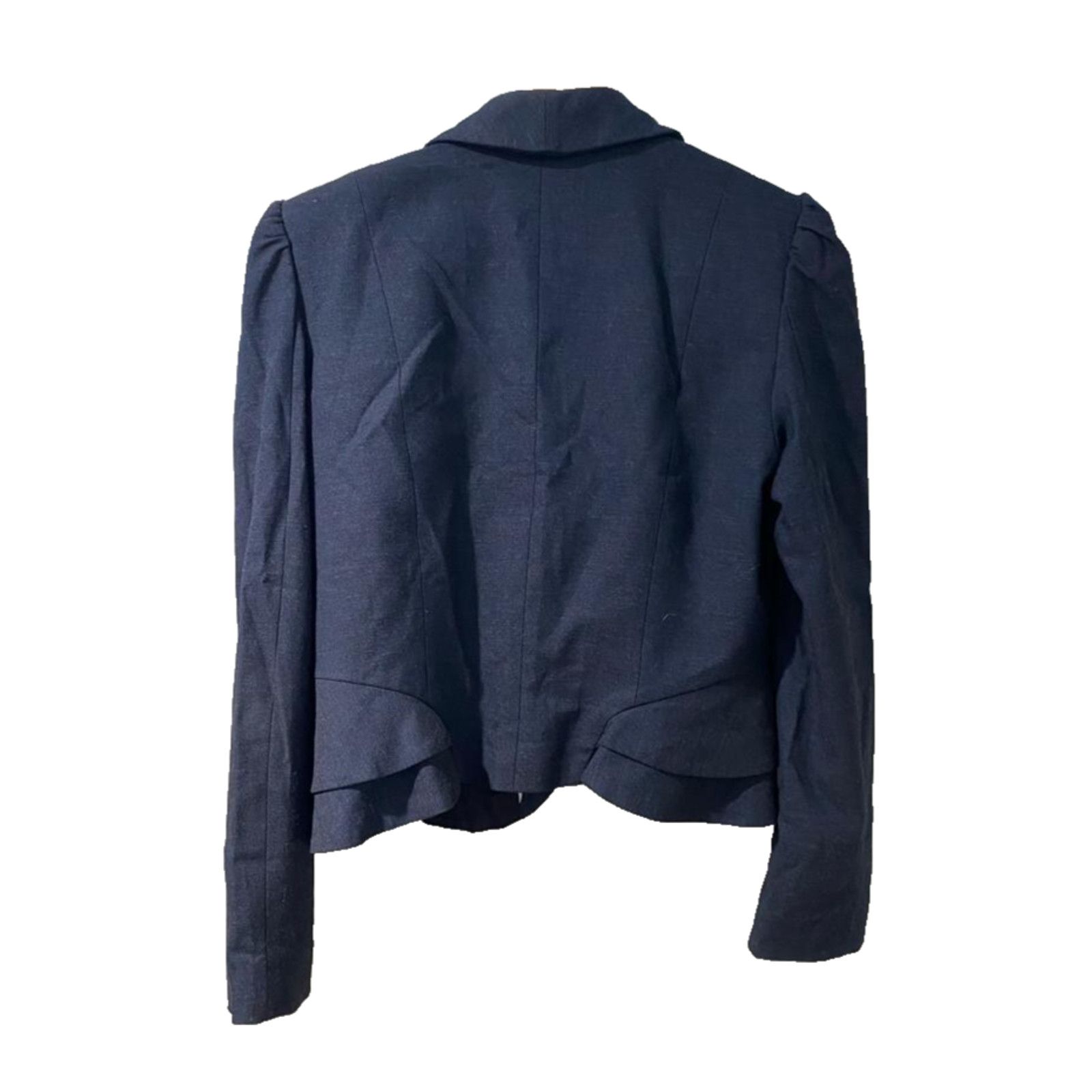 & Other Stories Portmans Womens Blazer Jacket Size 14 Cropped Black A001743 Size XL / US 12-14 / IT 48-50 - 2 Thumbnail