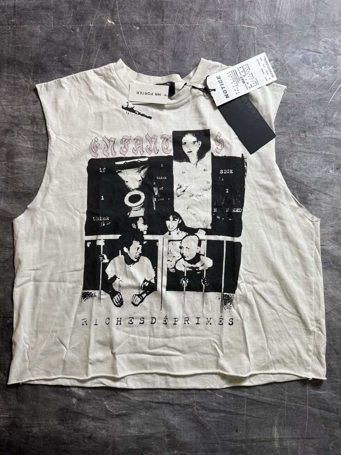 Enfants Riches Deprimes ENFANTS RICHES DEPRIMES ENDLESS BLOCKADES CUT OFF T-SHIRT Size US XXL / EU 58 / 5 - 1 Thumbnail