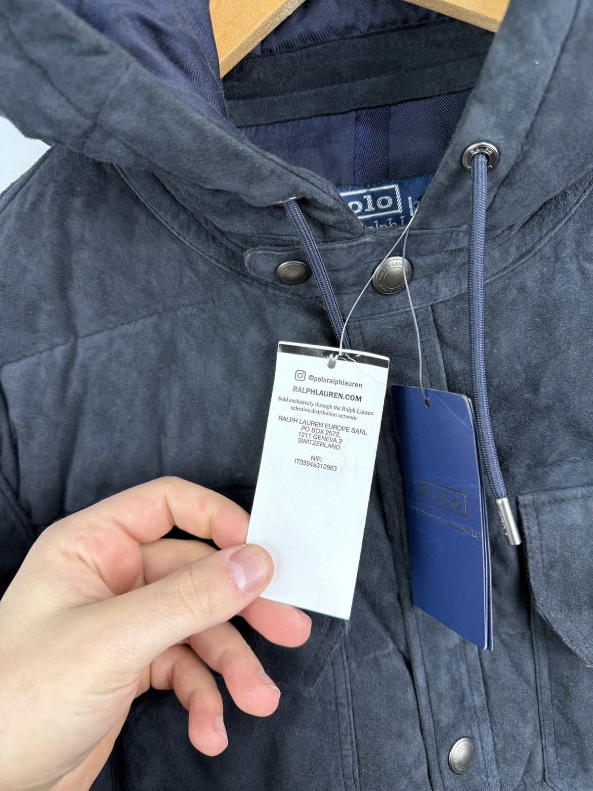 Polo Ralph Lauren 🇺🇸 NEW❗️Ralph Lauren Polo Quilted Suede Hooded Jacket Size US S / EU 44-46 / 1 - 14 Thumbnail