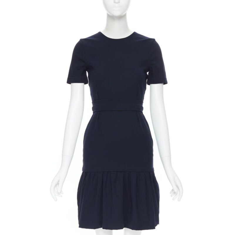 Preen by Thornton Bregrazzi PREEN THORNTON BREGAZZI navy blue green colorblocked back cocktail dress XS Size XS / US 0-2 / IT 36-38 - 1 Thumbnail