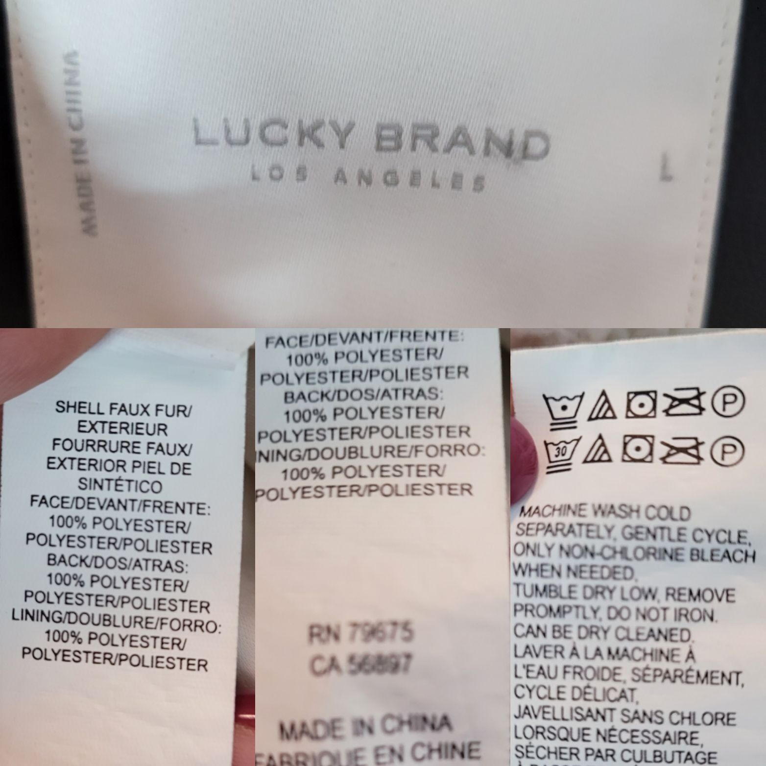 Lucky Brand Lucky Brand Ivory Vegan Faux Shearling Sherpa Moto Jacket Wo Size L / US 10 / IT 46 - 3 Thumbnail