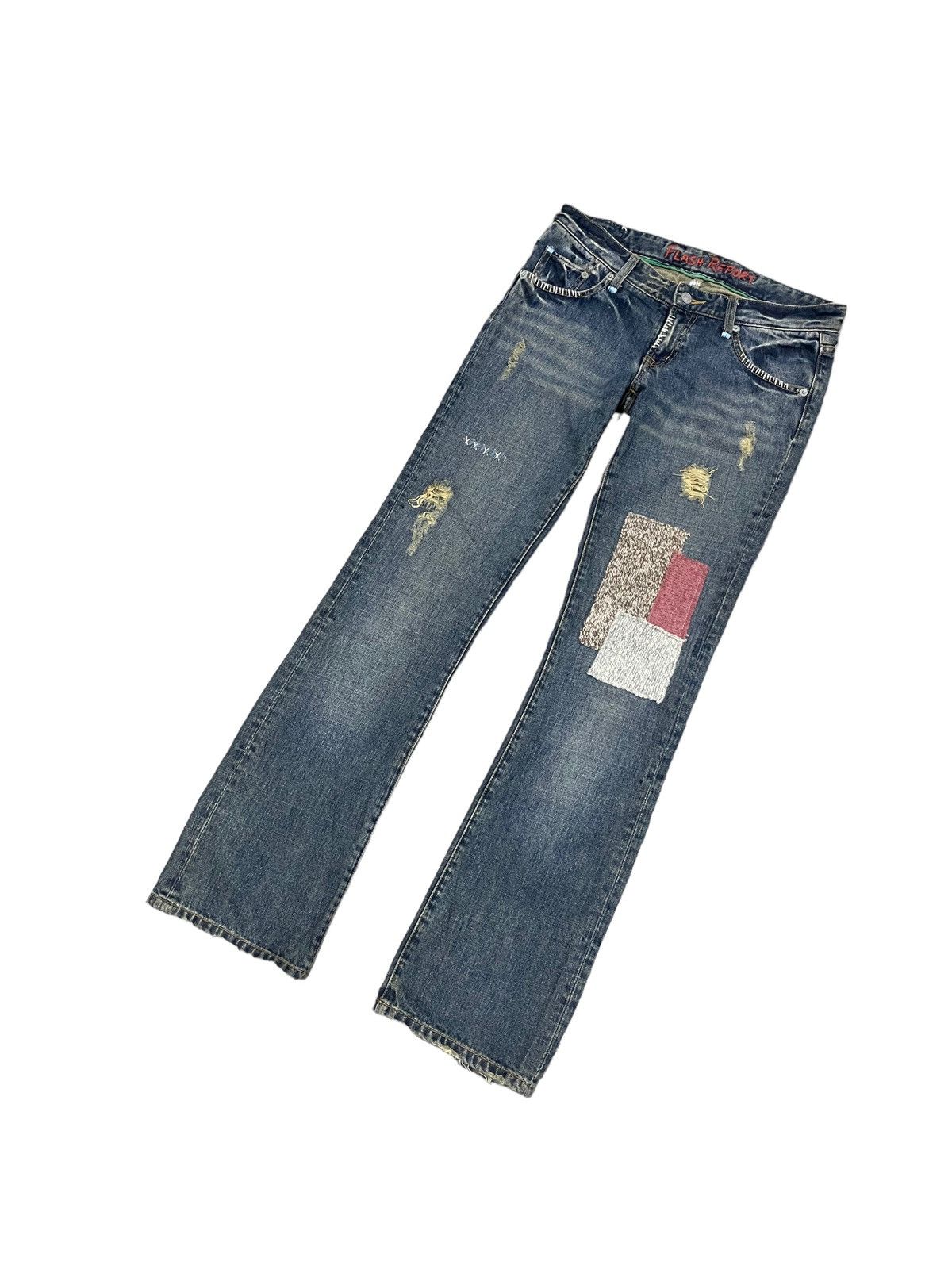 Japanese Brand RARE ! Vintage Flash Report Distressed Style Kapital Design Size US 32 / EU 48 - 1 Thumbnail