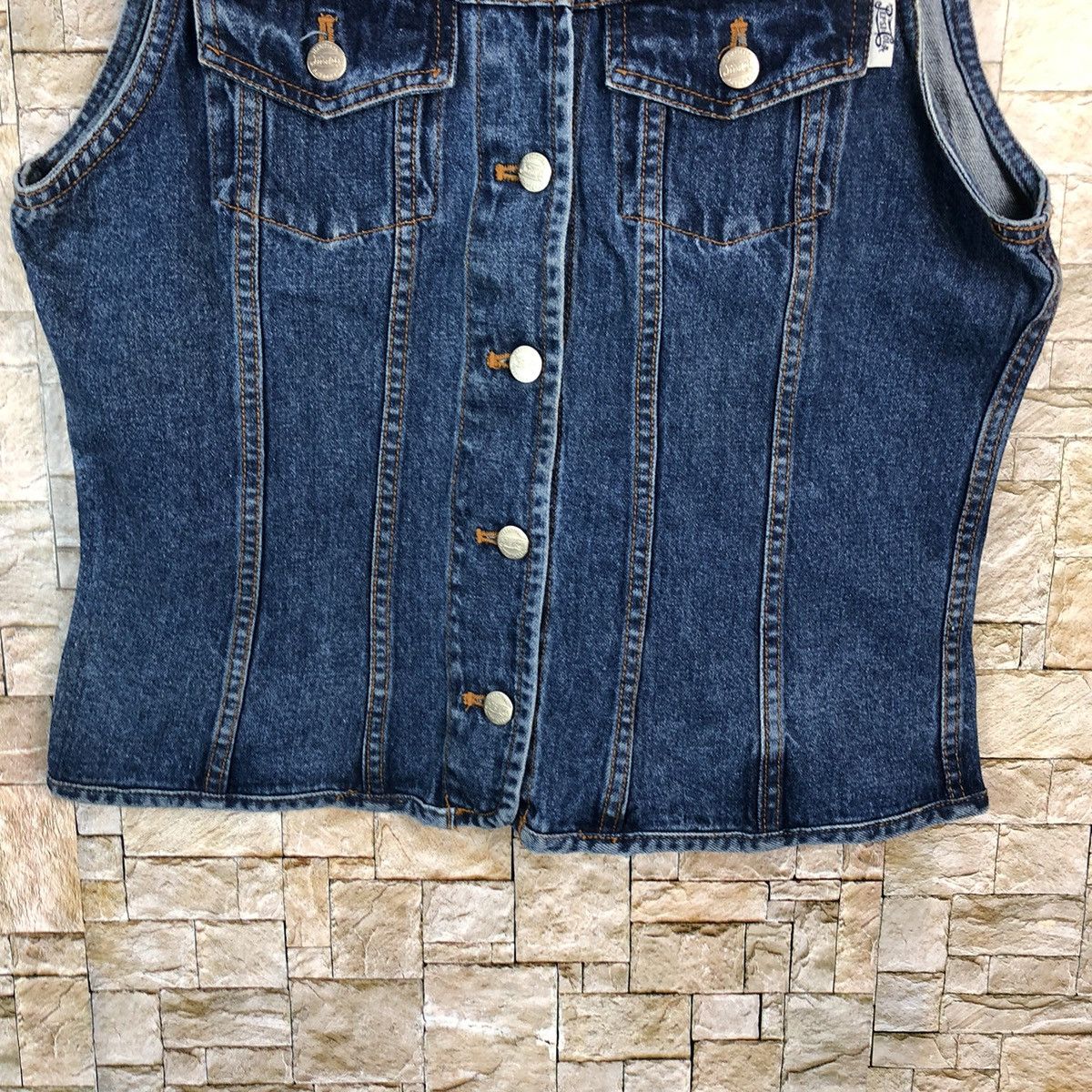 Coca Cola Pepsi Cola Blue Denim Vest #A838 Size US S / EU 44-46 / 1 - 6 Thumbnail