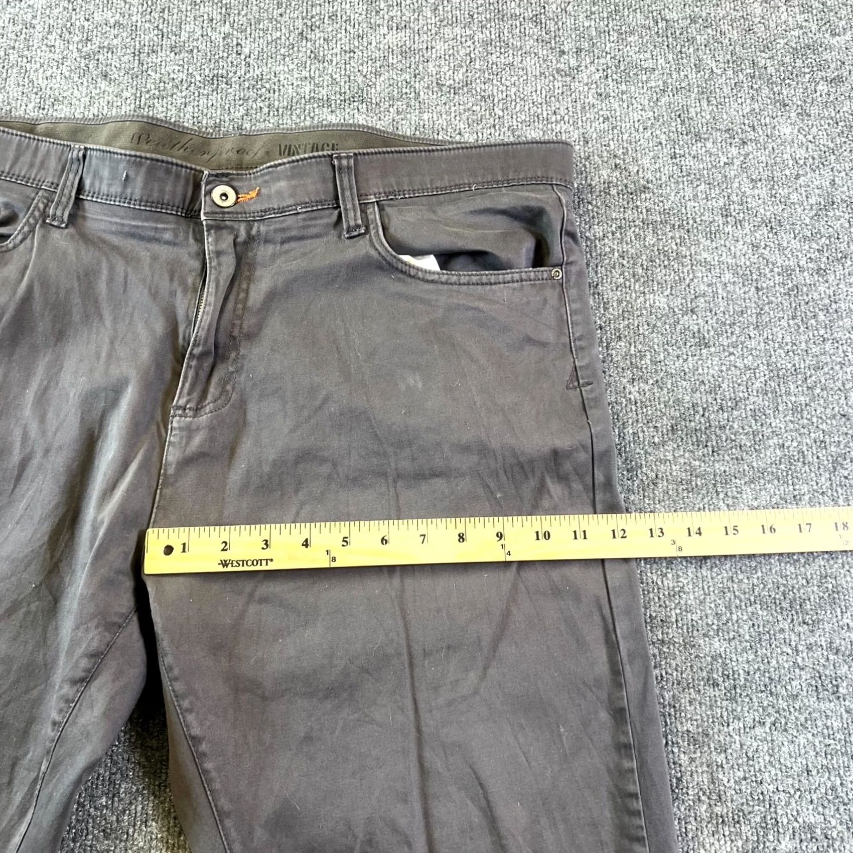 Weatherproof Weatherproof Mens Pants Gray 40x32 Cotton Flat Front Straight Casual Comfortable Stretch Size US 40 / EU 56 - 5 Thumbnail