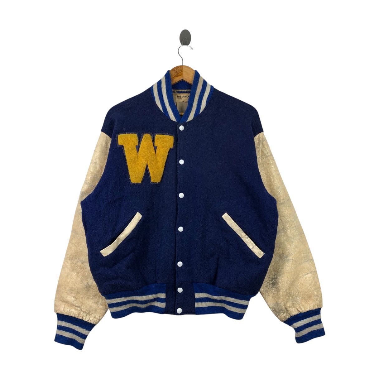 Vintage Vintage 80s THE WIDICK CO Kansas Usa Varsity Bomber Jacket Size US XL / EU 56 / 4 - 1 Thumbnail