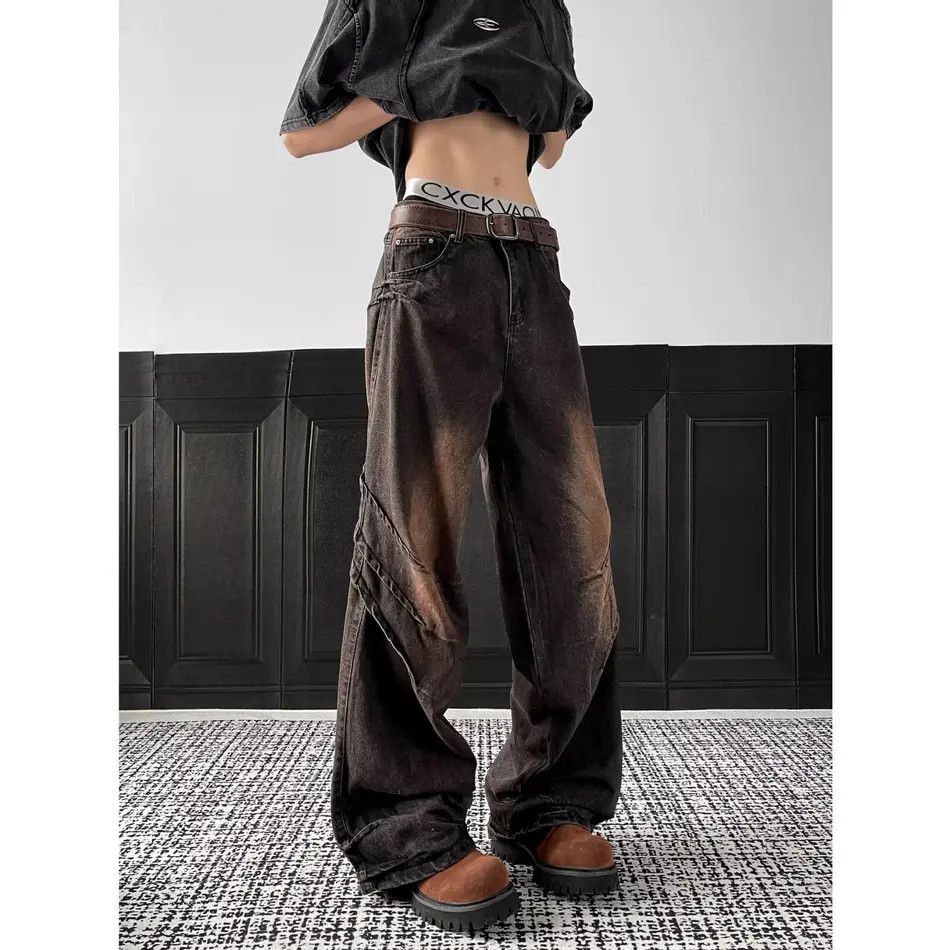 Japanese Brand Retro high street loose straight leg jeans Size US 32 / EU 48 - 6 Thumbnail